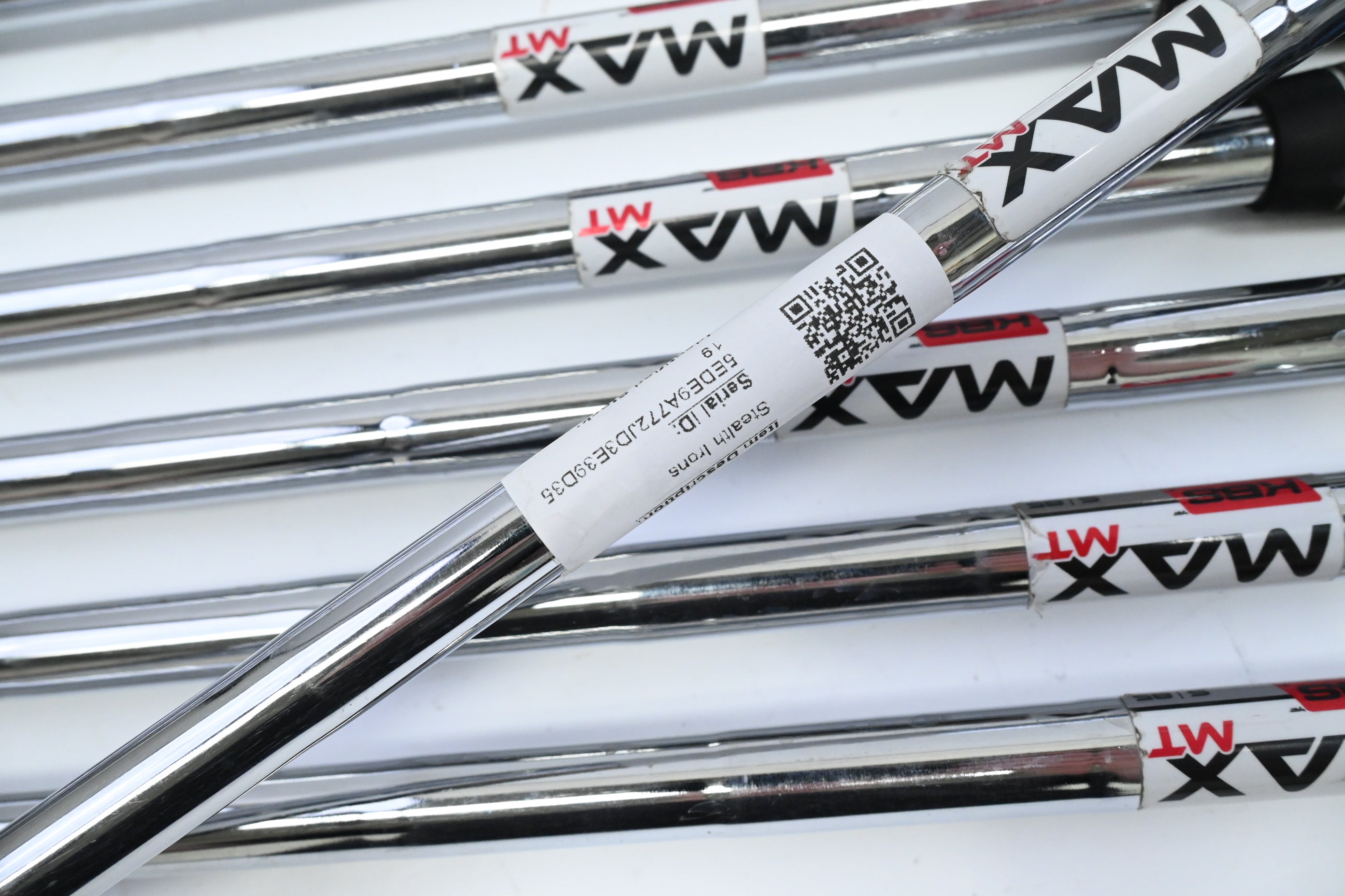 Taylormade Stealth Irons / 4-PW+SW / Stiff Flex KBS Max MT 85 Shafts