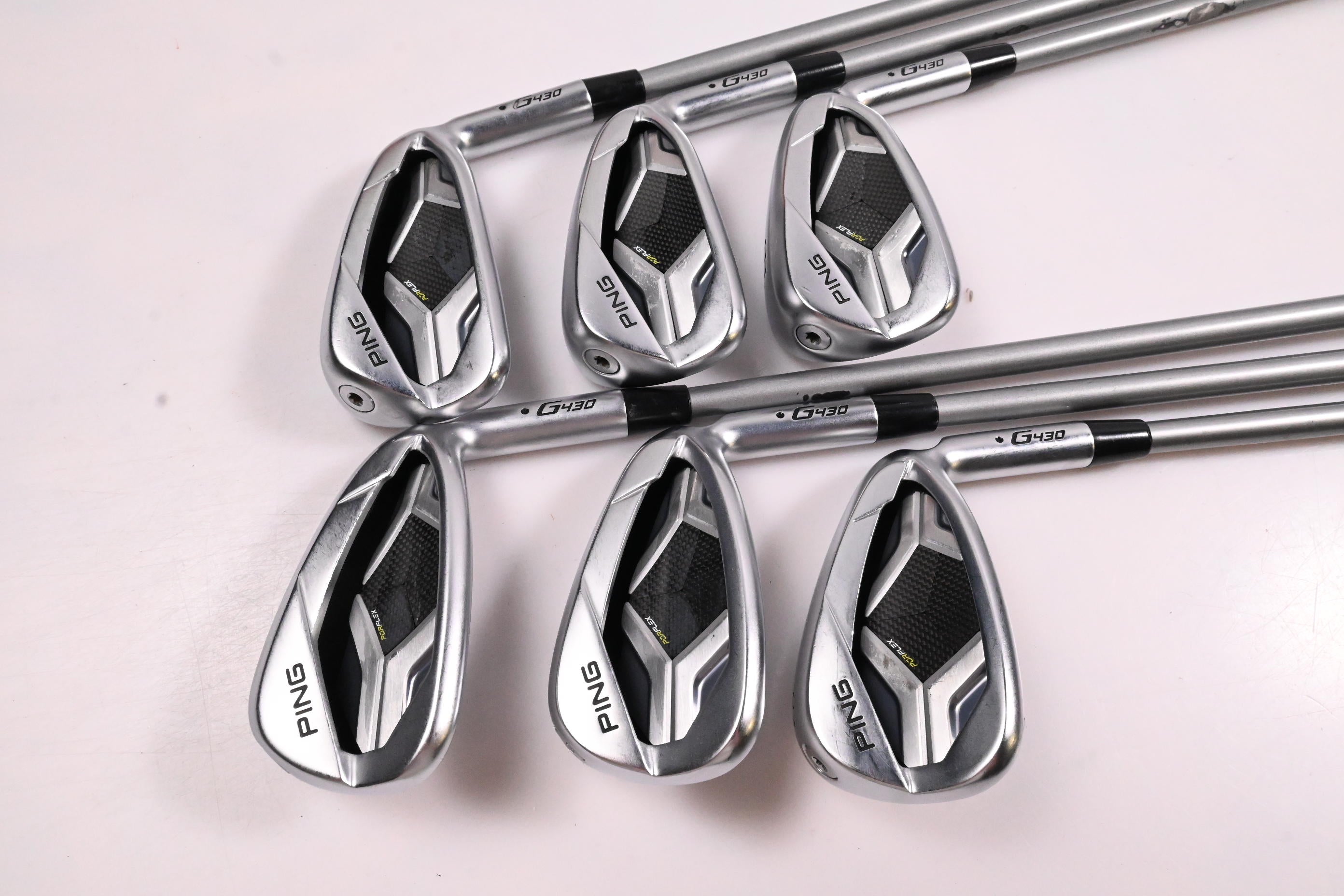 Ping G430 Irons / 6-PW+45 / Black Dot / Senior Flex Ping Alta Quick 45 Shafts