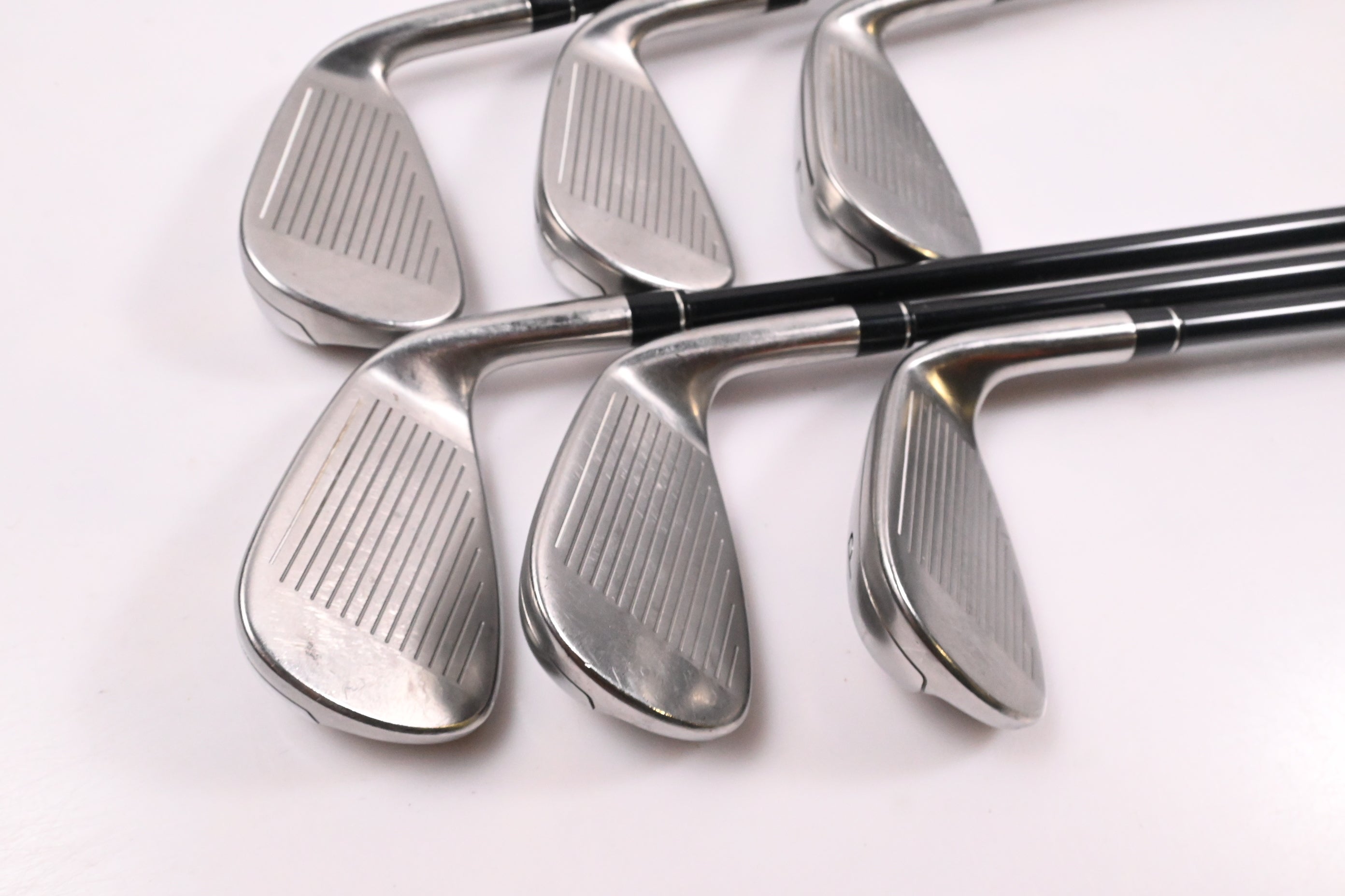 Left Hand Taylormade M4 Irons / 5-PW / Regular Flex Atmos Red 6 Shafts