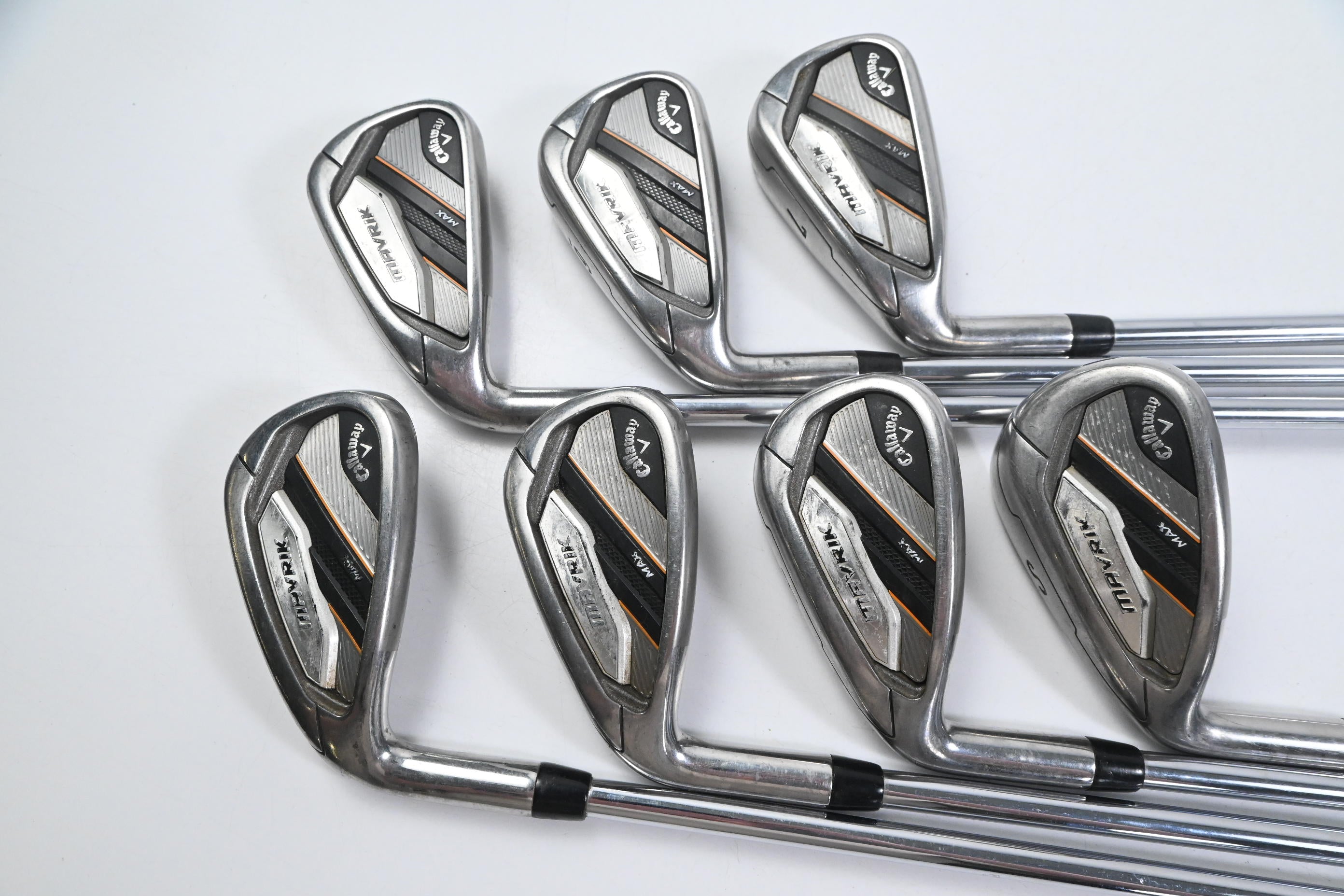 Left Hand Callaway Mavrik Max Irons / 5-PW+SW / Stiff Flex XP 95 S300 Shafts