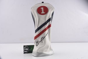 Craftsman Golf Driver Headcover / Stripes #1 / White, Red & Blue