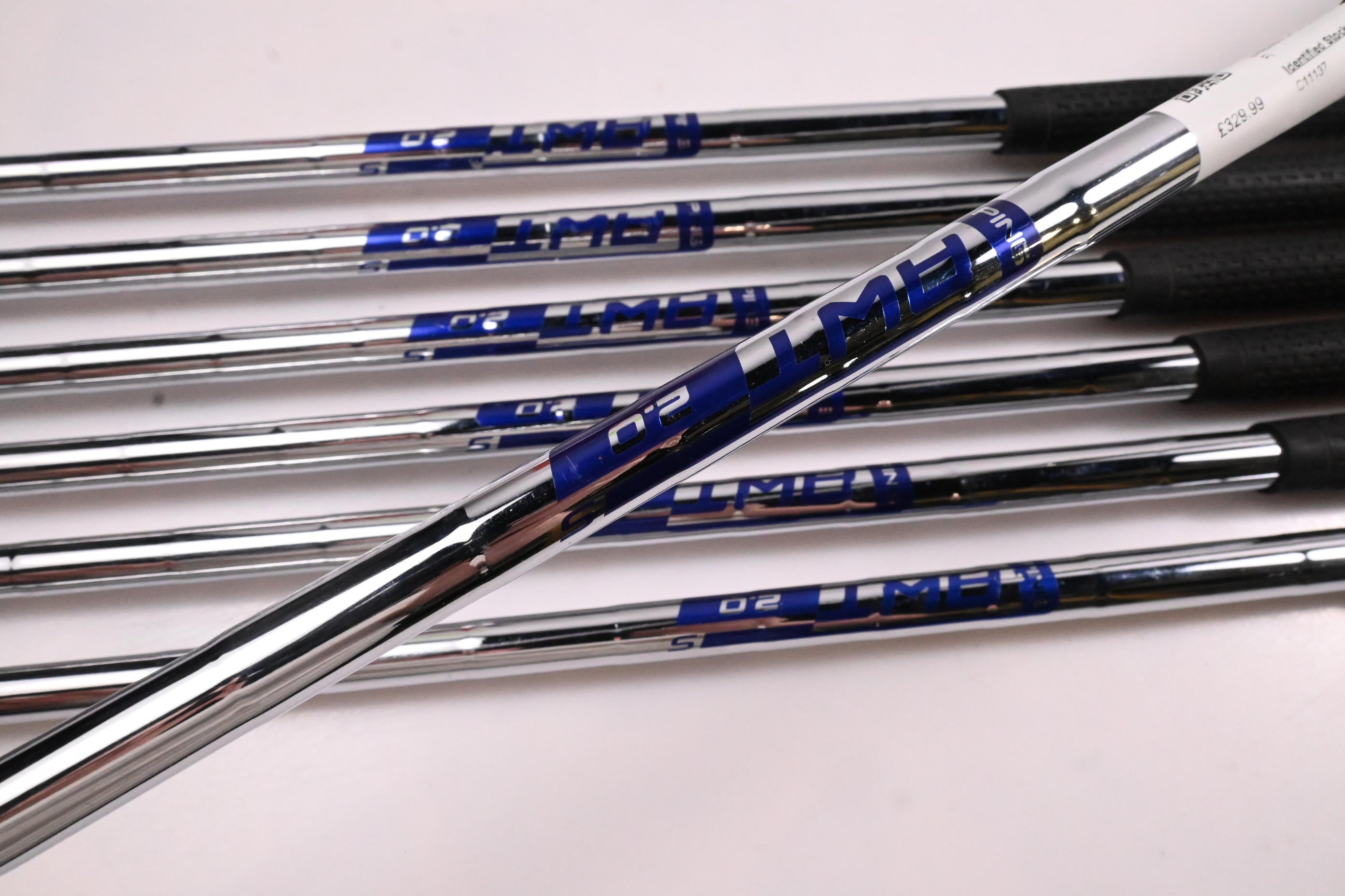 Ping G Series Irons / 5-PW+SW / Green Dot / Stiff Flex Ping AWT 2.0 Shafts