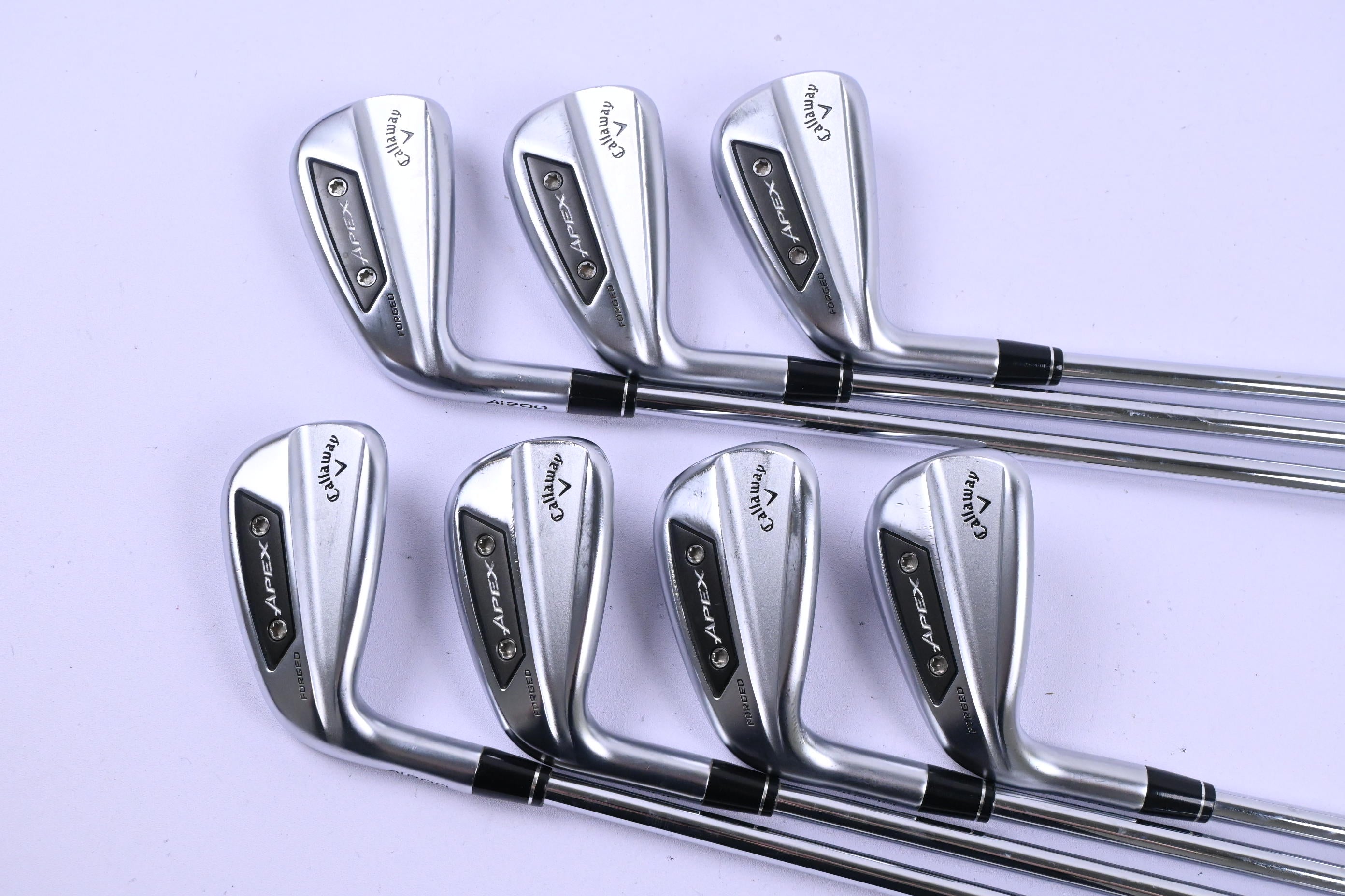 Left Hand Callaway Apex Ai200 Irons / 5-PW+GW / Regular Flex AMT Red R300 Shafts