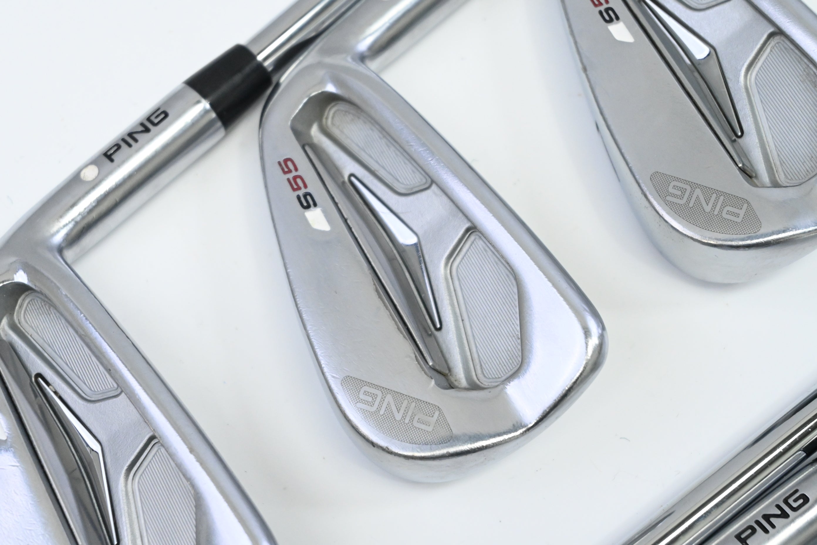Ping S55 Irons / 5-PW / White Dot / Stiff Flex Ping Z-Z65 Shaft