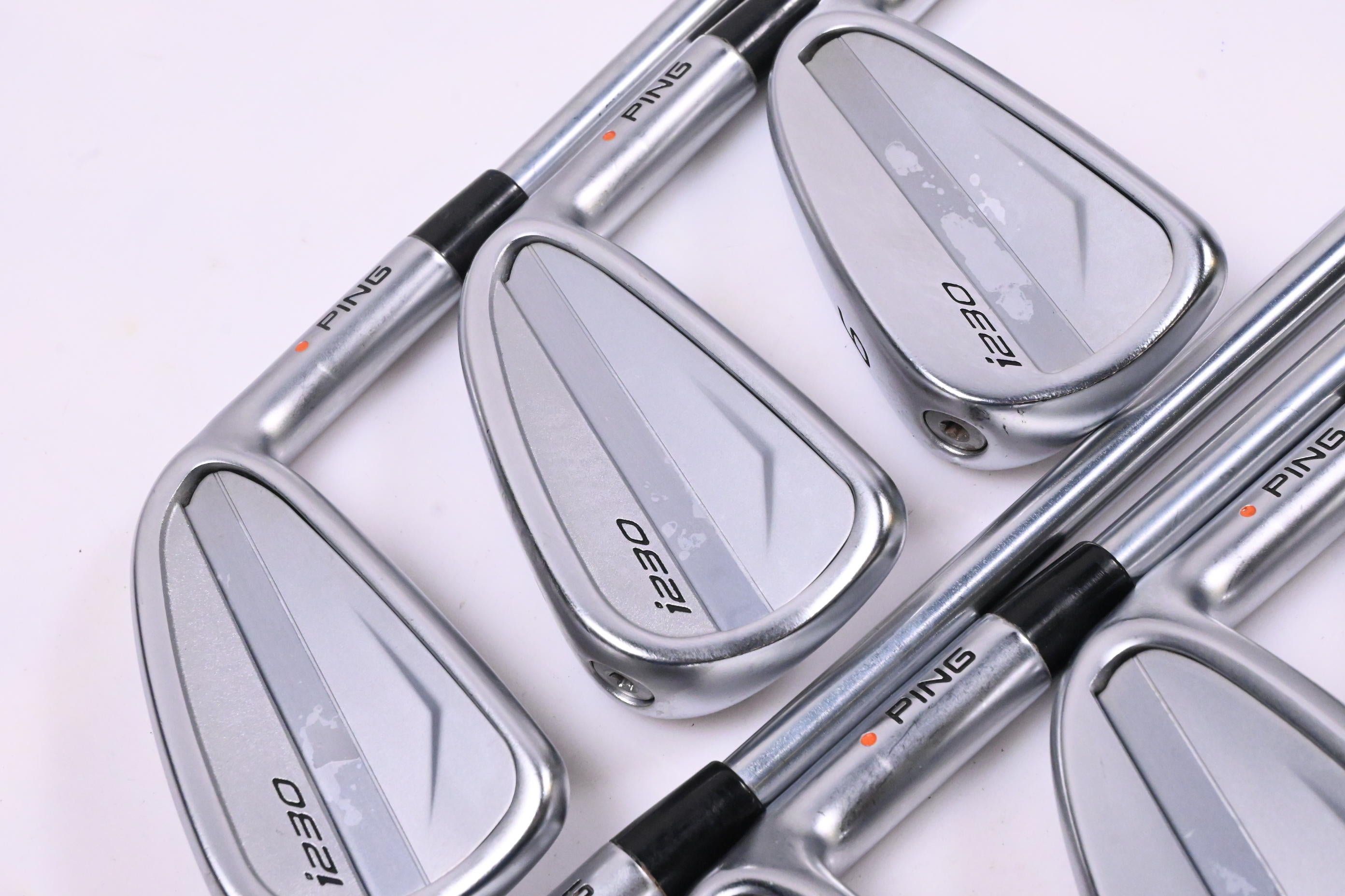 Ping i230 Irons / 4-PW / Orange Dot / Stiff Flex Project X Precision Shafts