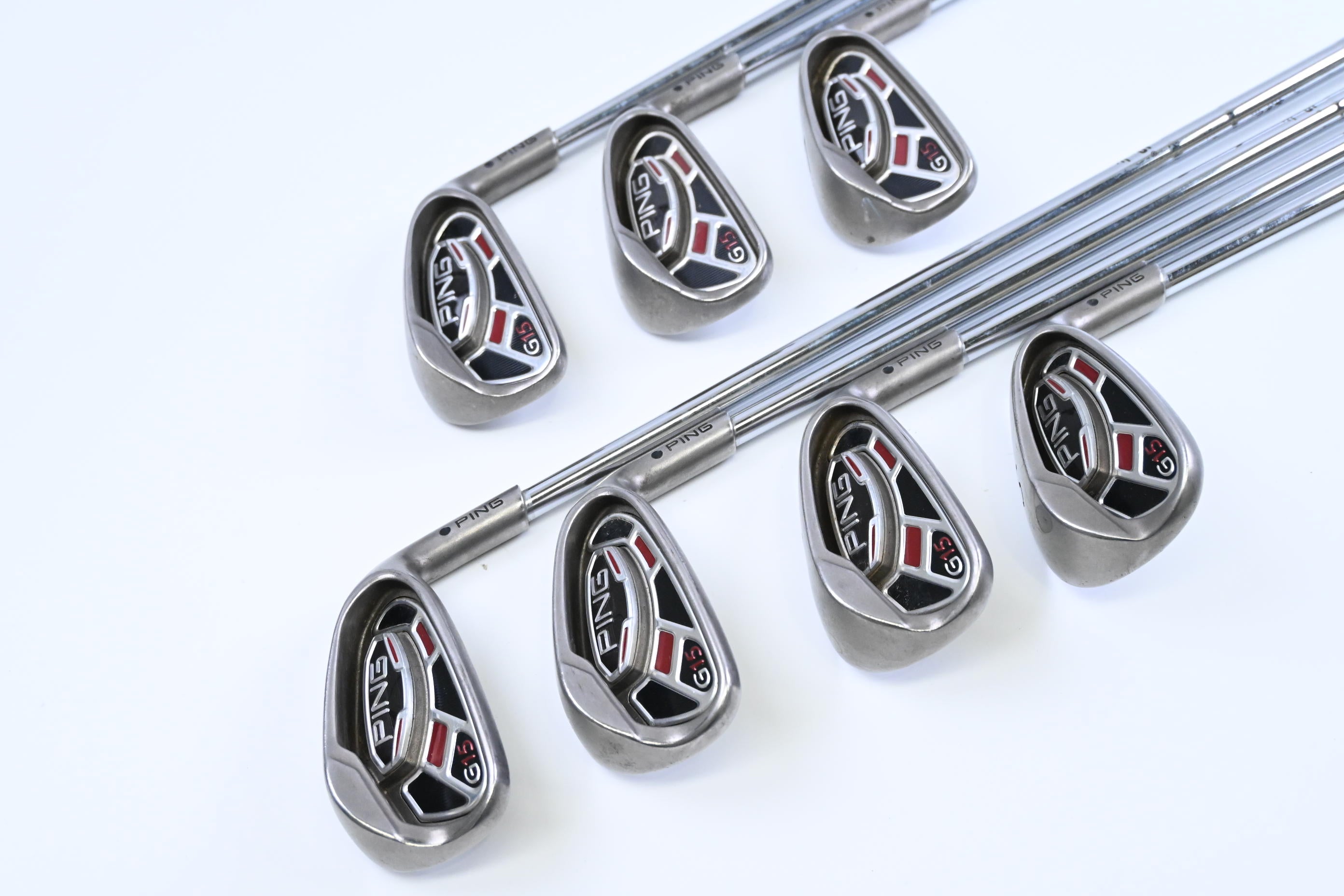 Ping G15 Irons / 5-PW+SW / Black Dot / Regular Flex Ping AWT Shafts