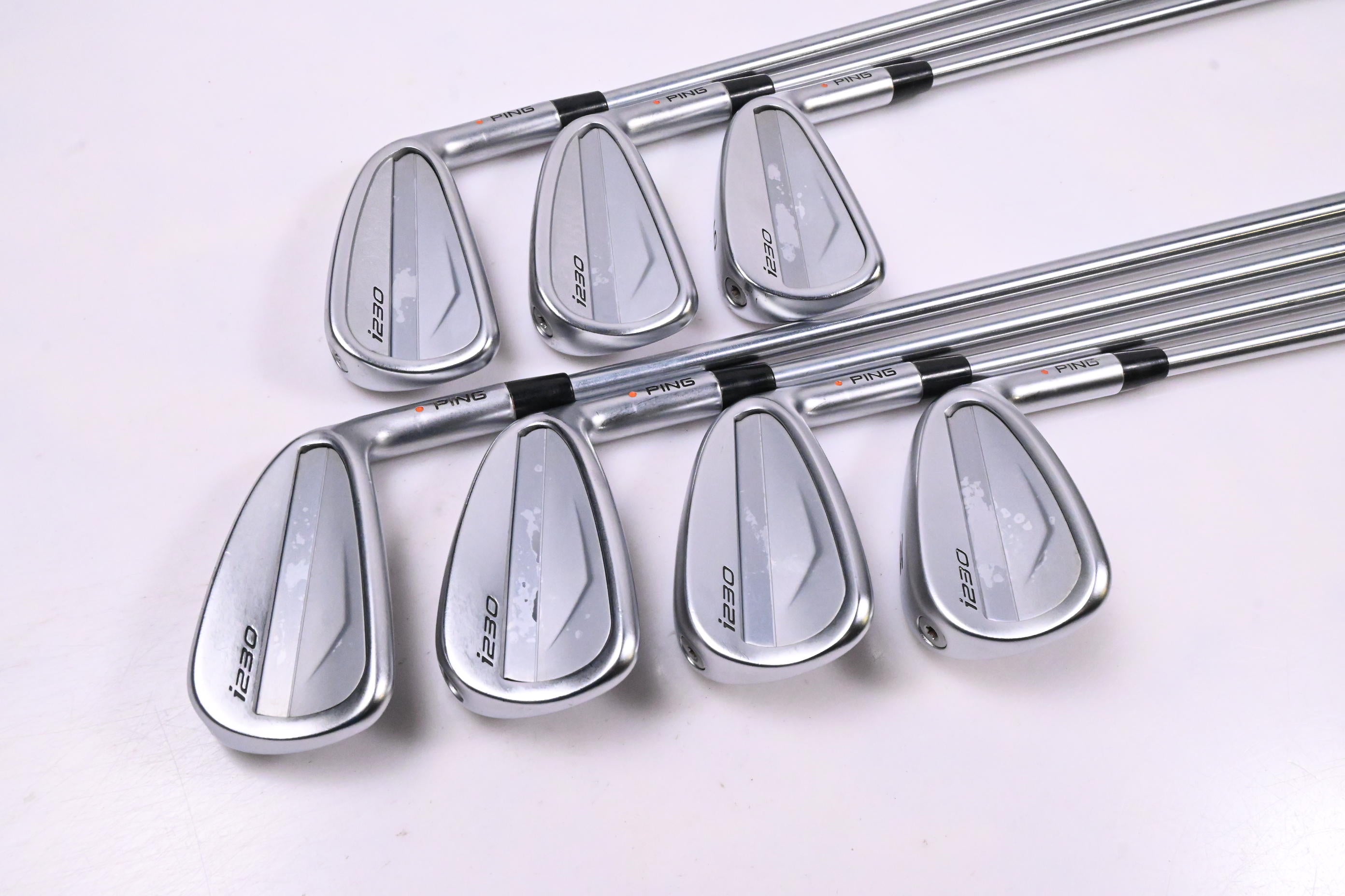 Ping i230 Irons / 4-PW / Orange Dot / Stiff Flex Project X Precision Shafts