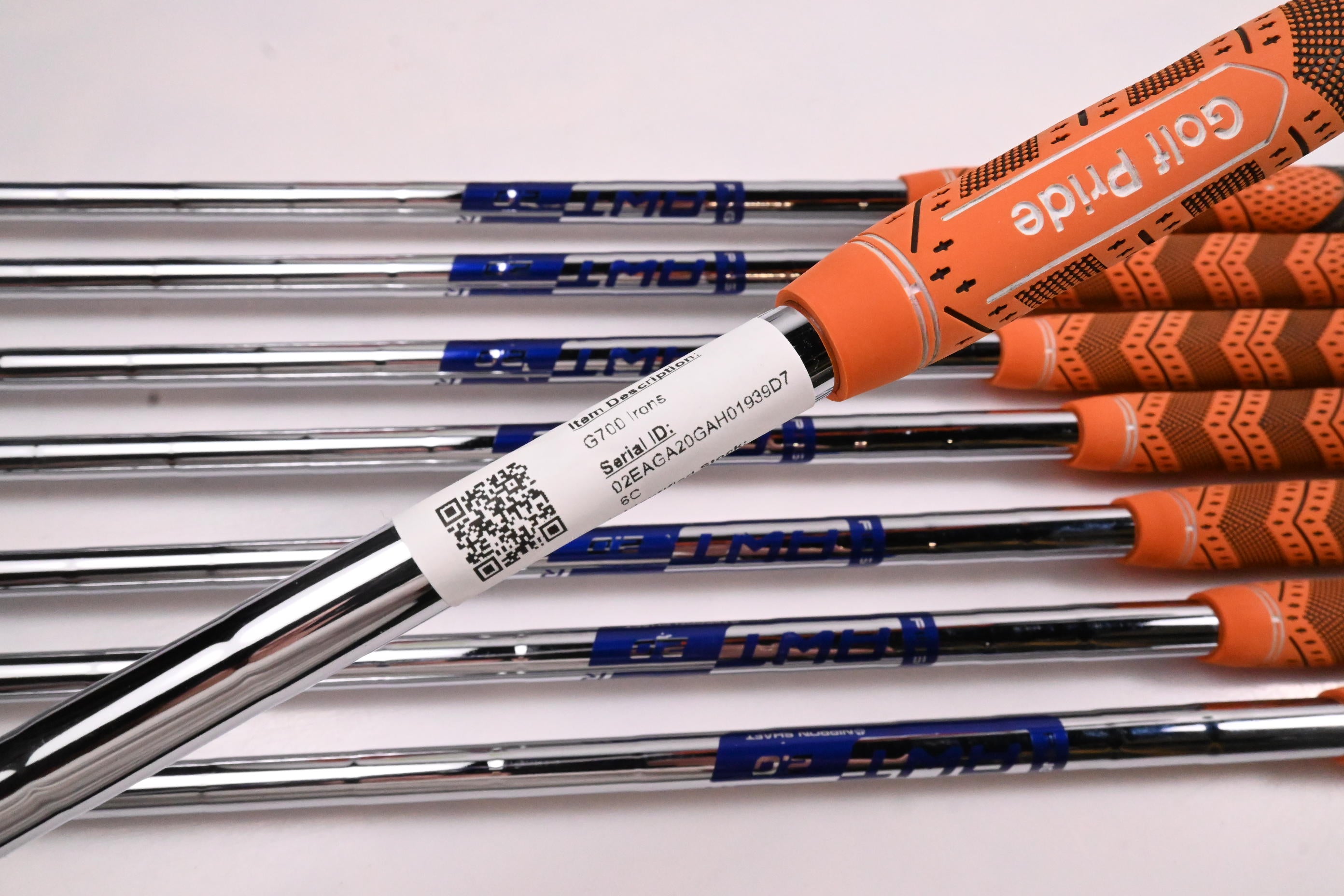 Ping G700 Irons / 5-PW+GW+SW / Orange Dot / Regular Flex Ping AWT 2.0 Shafts