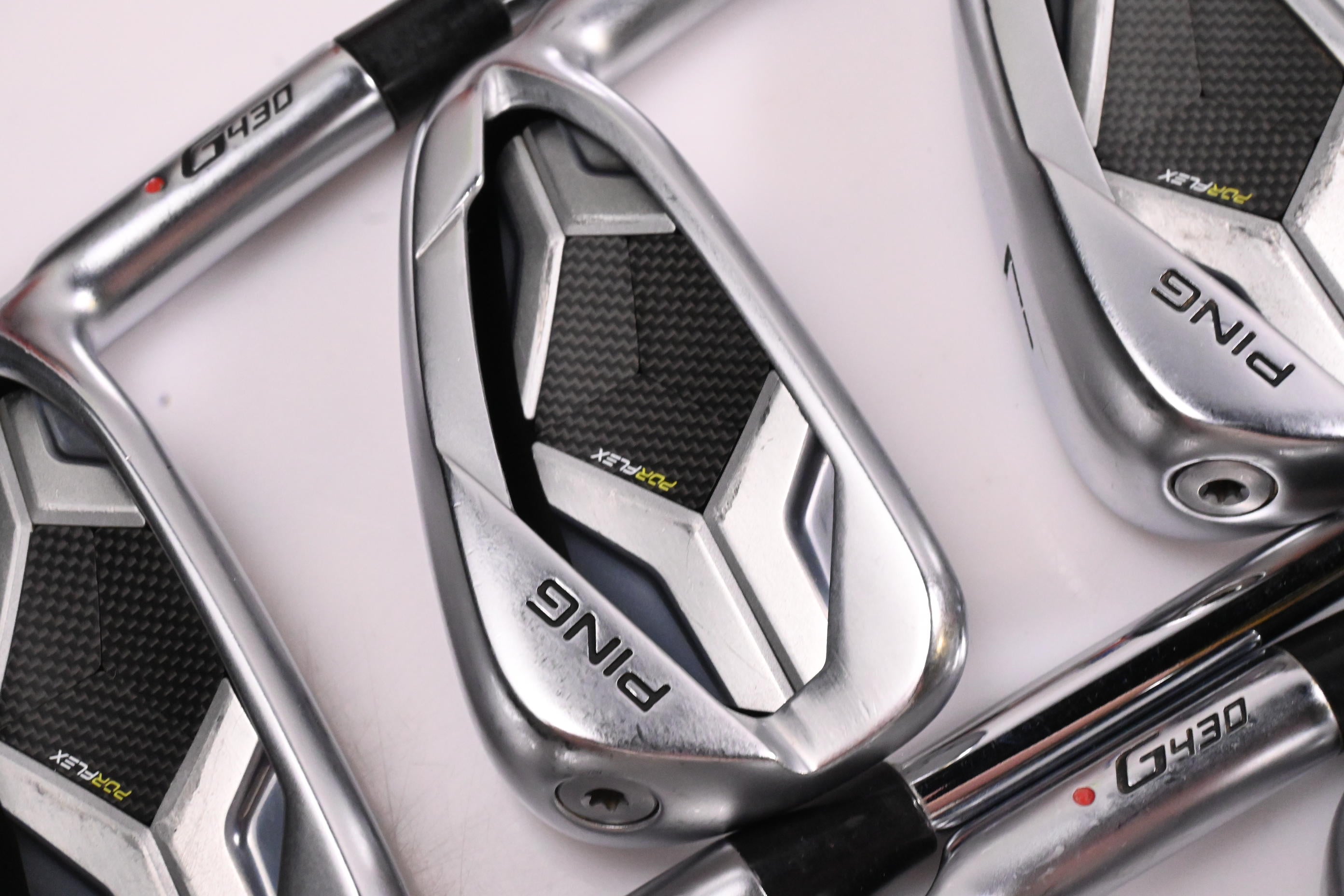 Ping G430 Irons / 5-PW+45°+50°+54° / Red Dot / Stiff Flex Dynamic Gold Mid 100