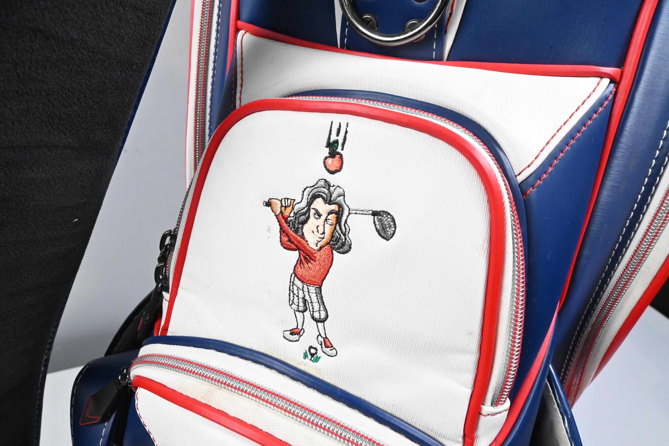 Callaway Big Bertha Tour Bag + Headcovers / 6-Way Divider / Navy, White & Red