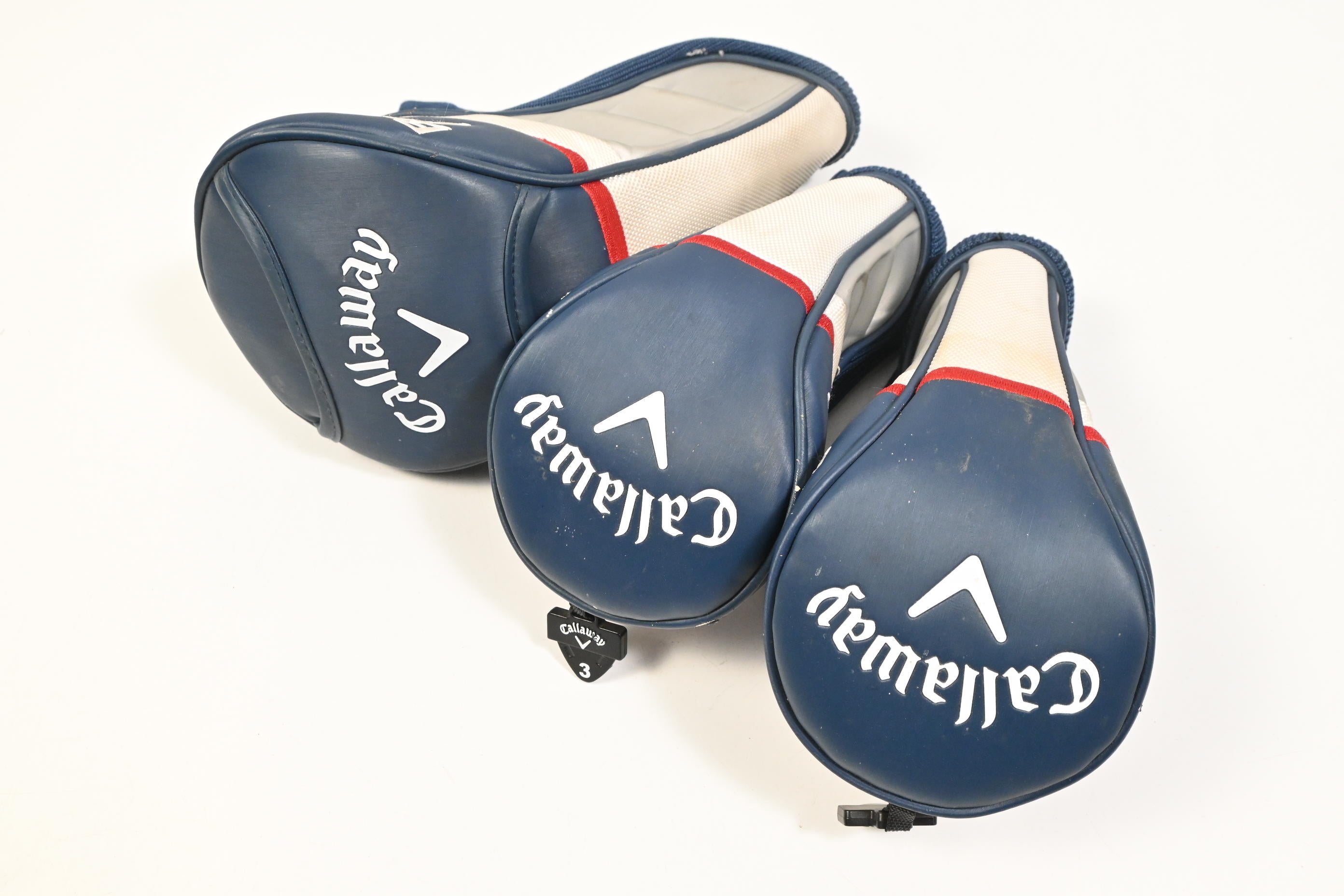 Callaway Big Bertha Tour Bag + Headcovers / 6-Way Divider / Navy, White & Red