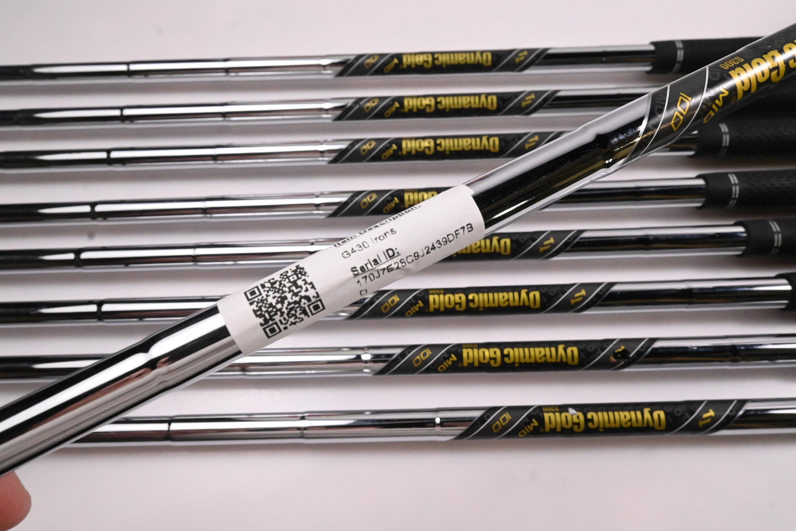Ping G430 Irons / 5-PW+45°+50°+54° / Red Dot / Stiff Flex Dynamic Gold Mid 100