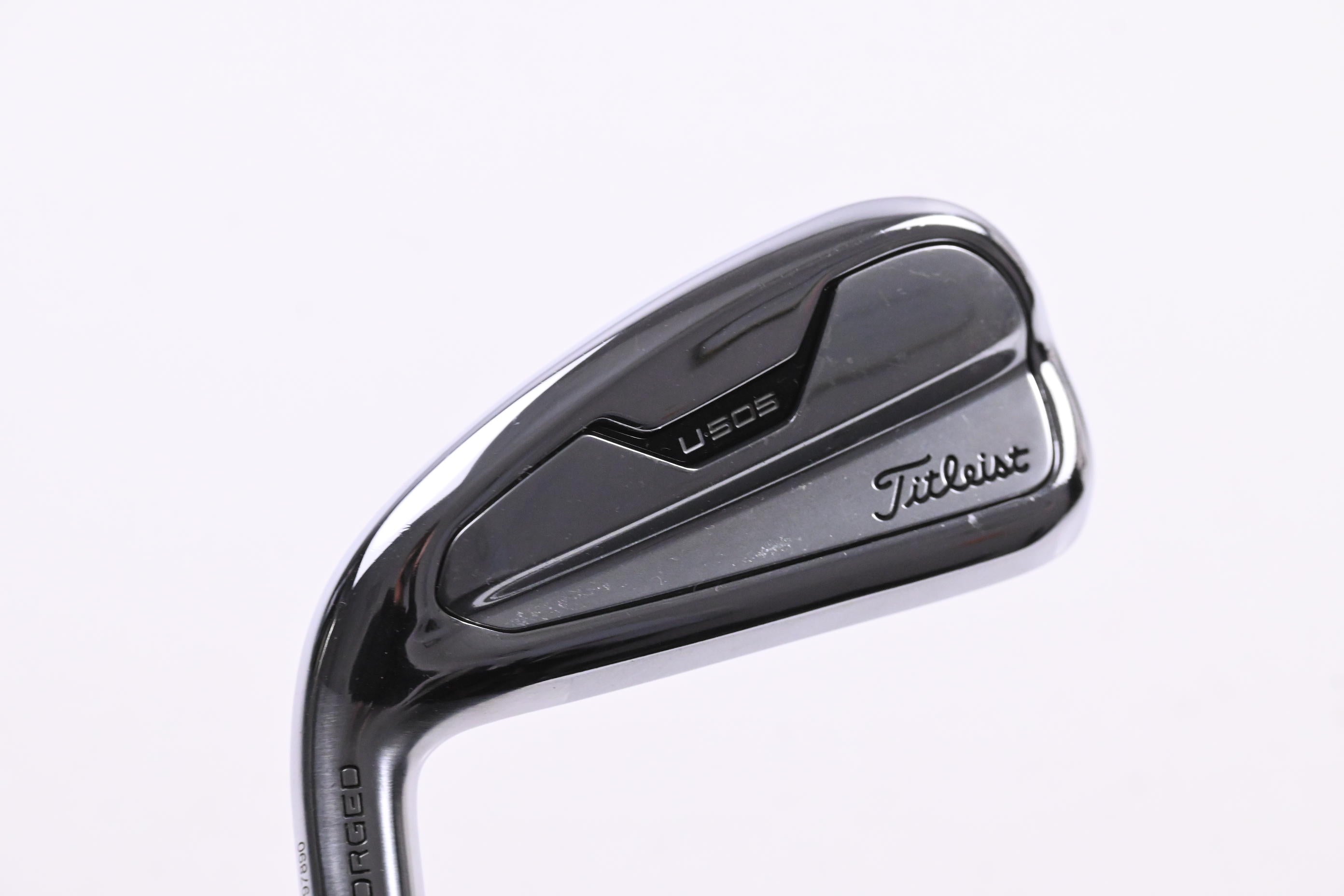 Left Hand Titleist U505 #2 Iron / 18 Degree / Stiff Flex HZRDUS Smoke RDX Black