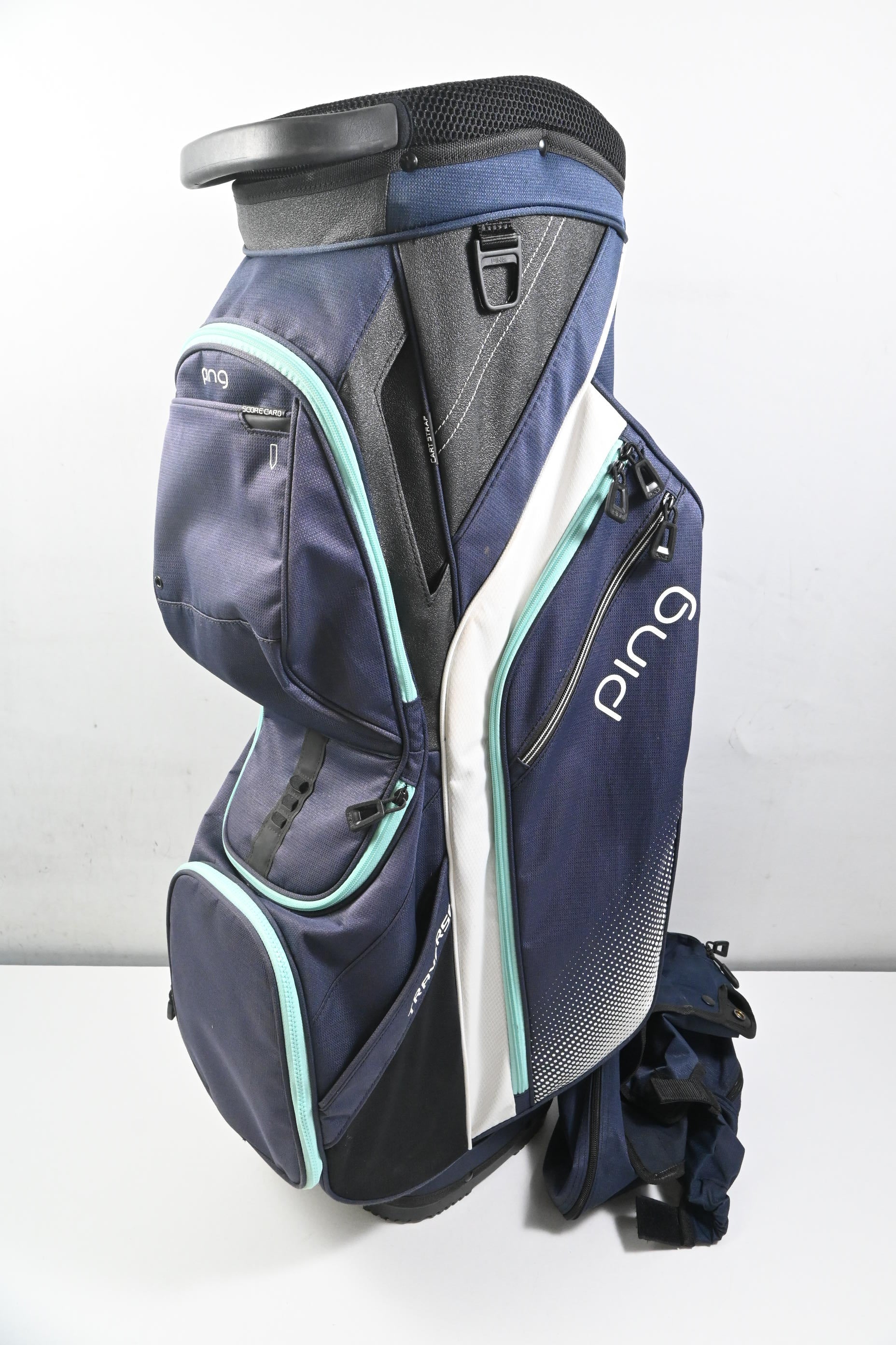 Ping Traverse Cart Bag / 14-Way Divider / Black, Blue & White