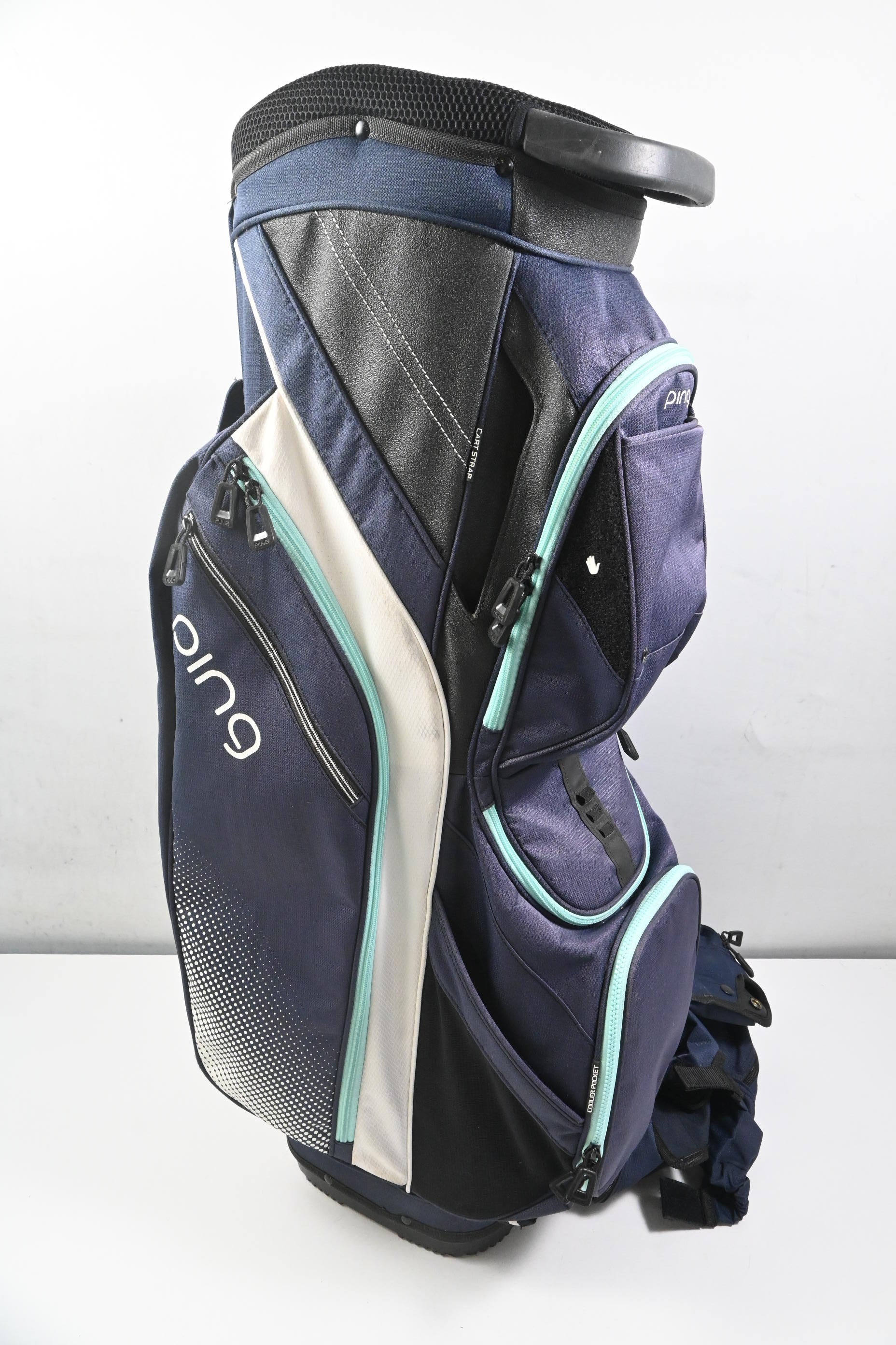 Ping Traverse Cart Bag / 14-Way Divider / Black, Blue & White