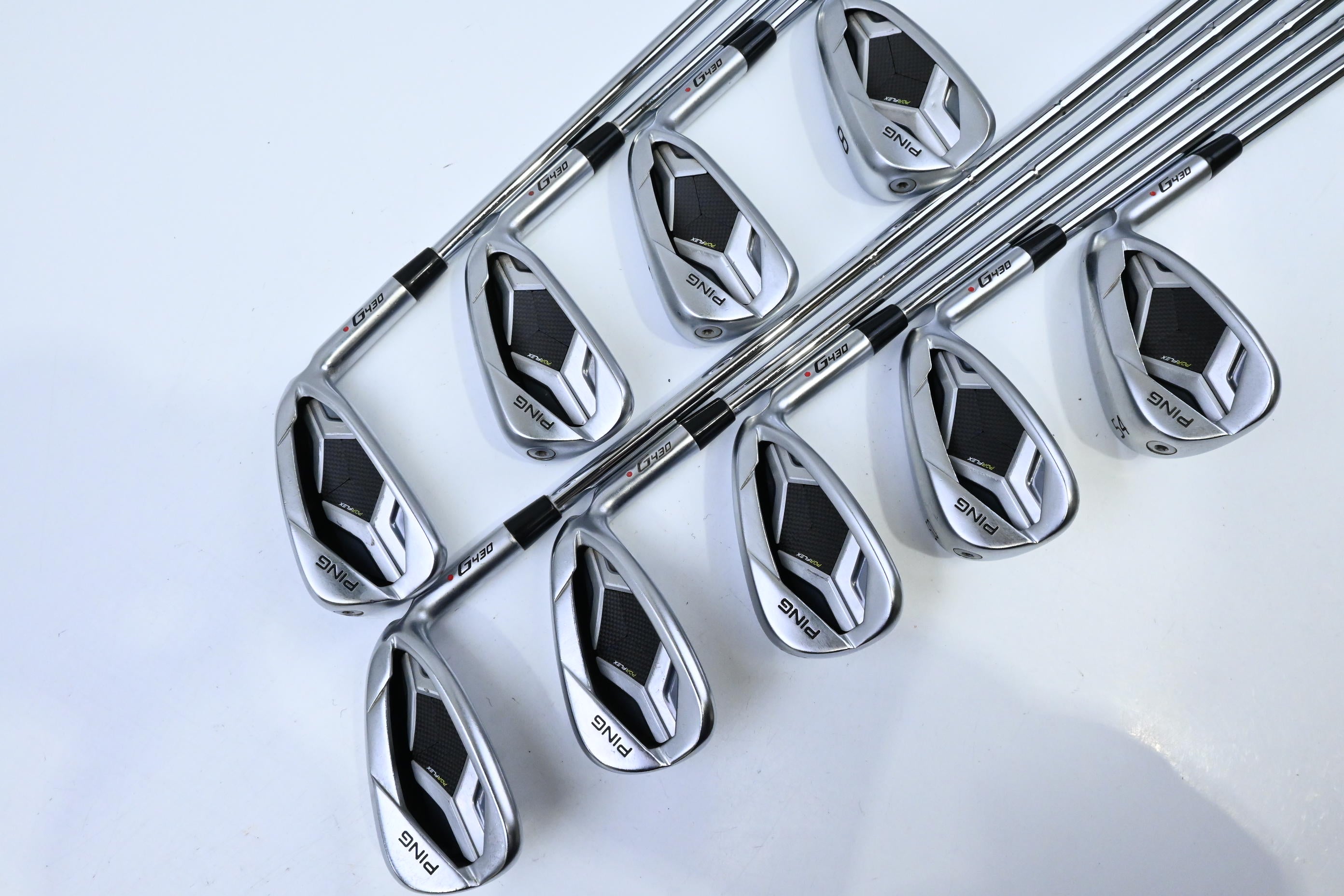 Ping G430 Irons / 5-PW+45°+50°+54° / Red Dot / Regular Flex Dynamic Gold MID 100