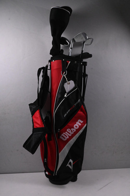 Junior Wilson Deep Red Tour Package Set / Woods, Irons, Putter, Bag