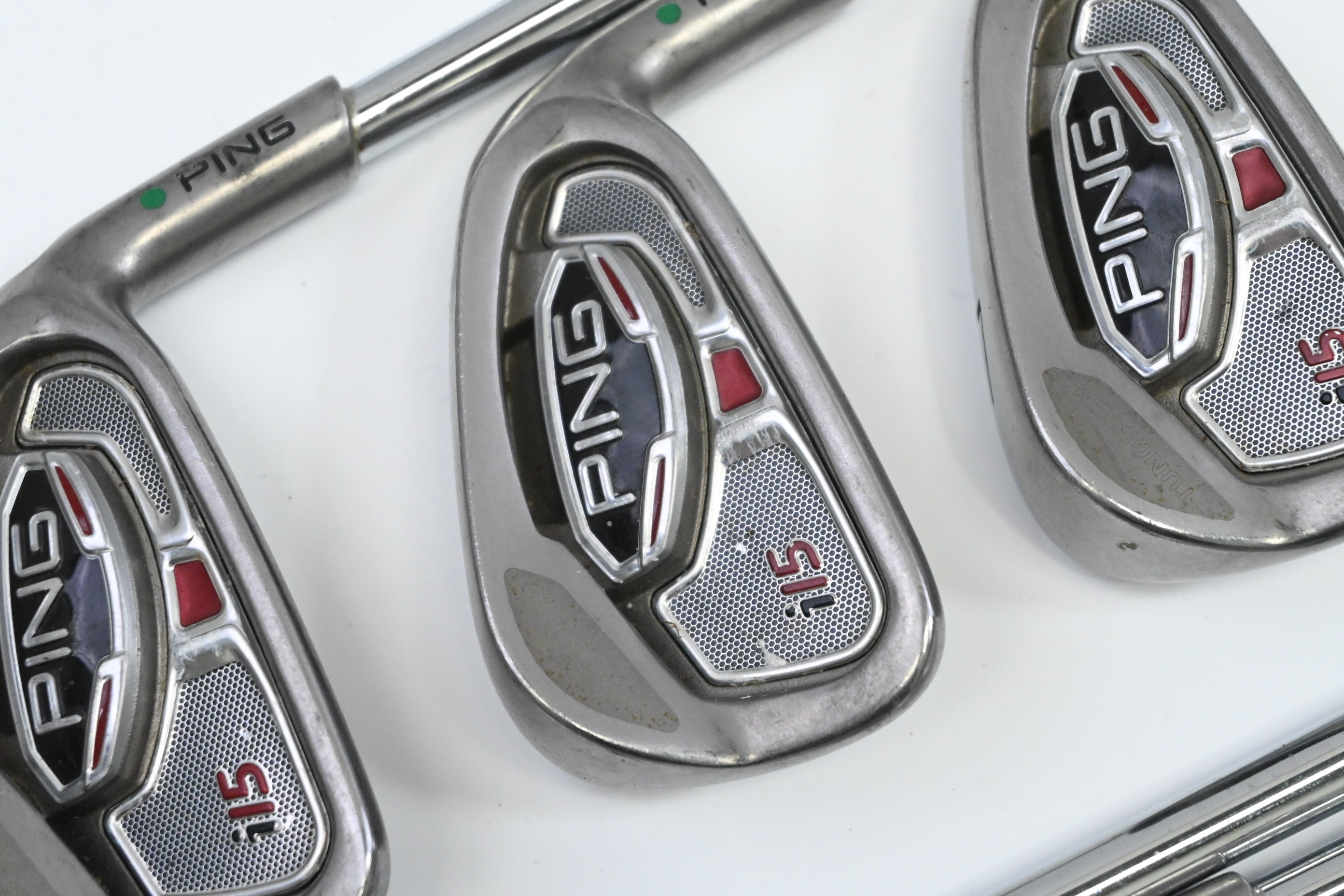 Ping i15 Irons / 5-PW / Green Dot / Regular Flex Ping AWT Shafts