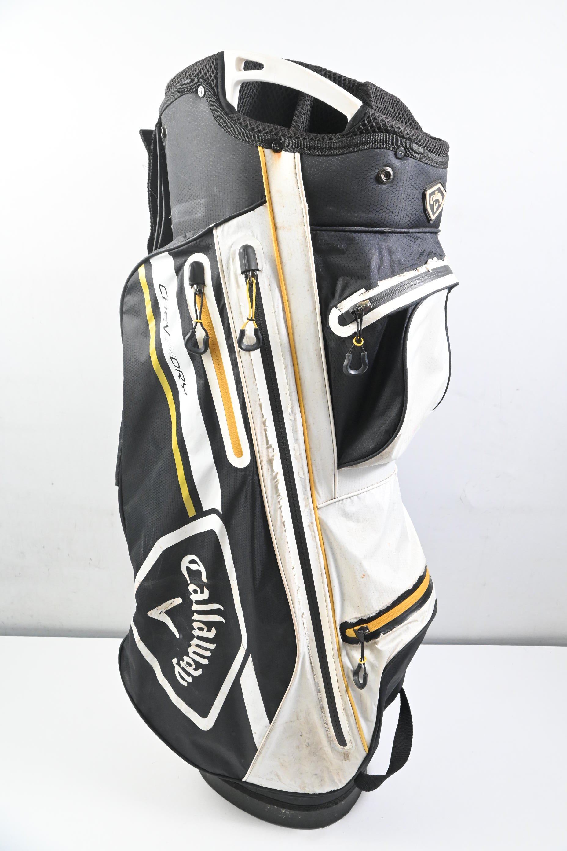 Callaway Chev 14 Dry Cart Bag / 14-Way Divider / Black, White & Gold