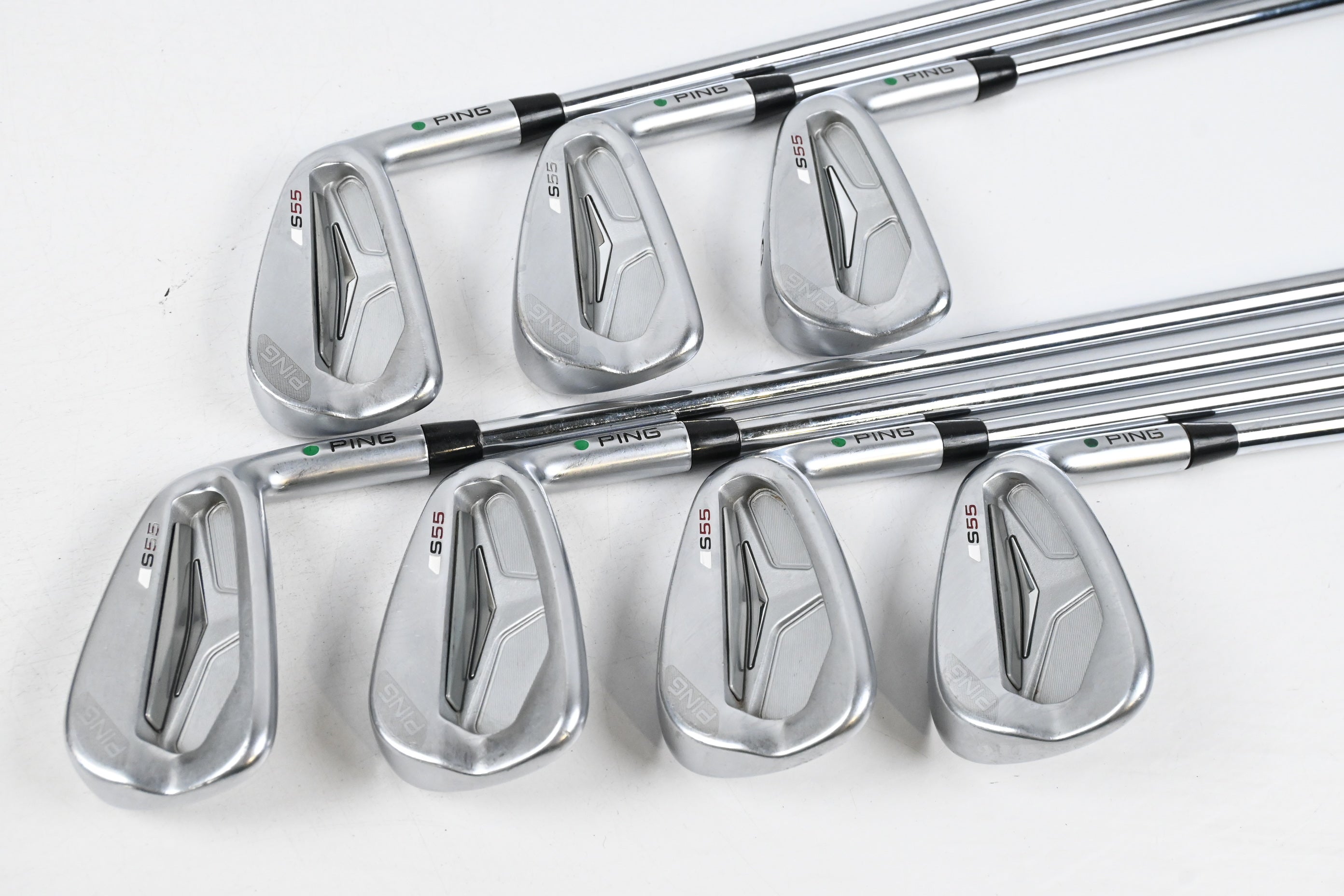 Ping S55 Irons / 4-PW / Green Dot / X Flex Project X Precision Shafts