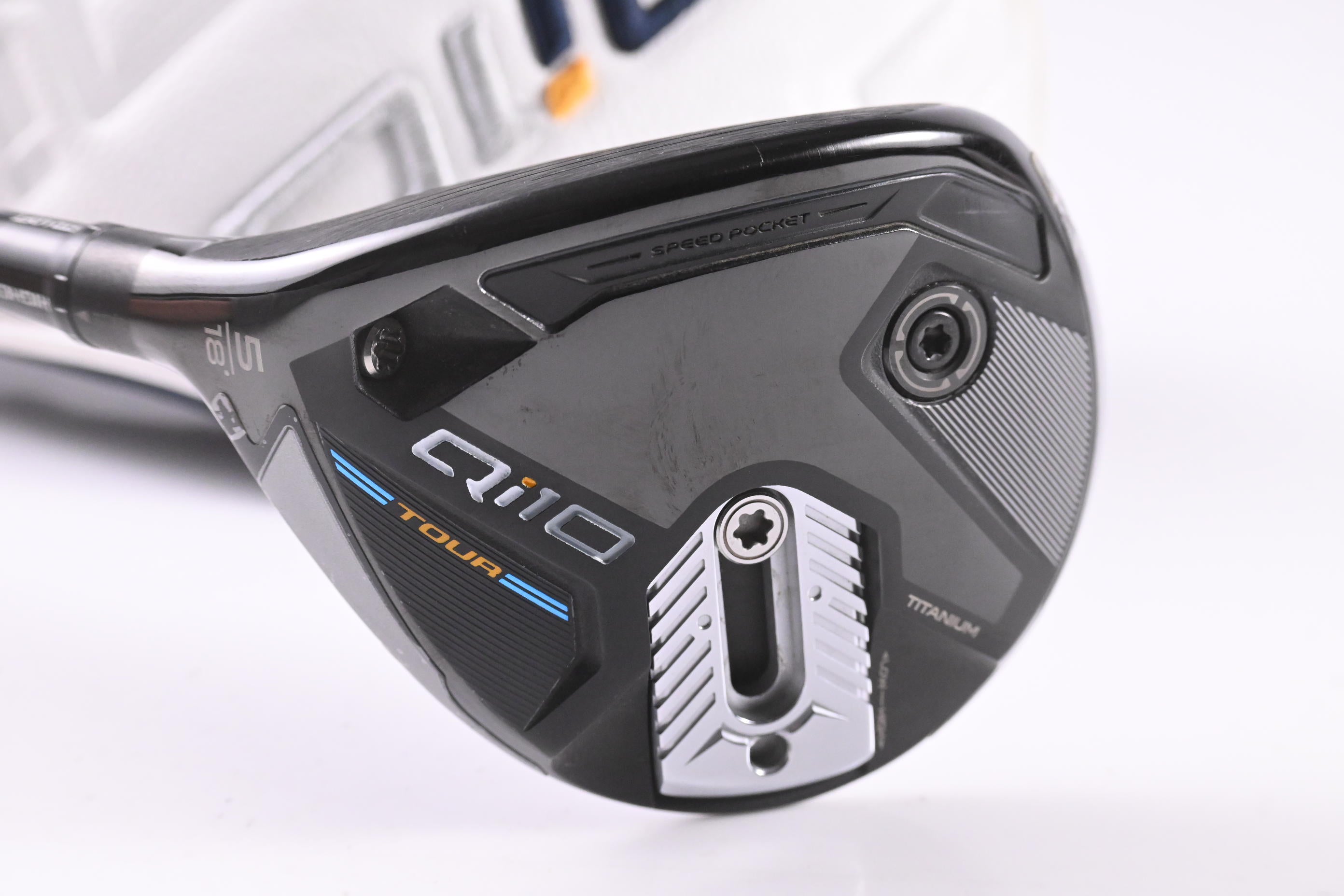 Left Hand Taylormade Qi10 Tour #5 Wood / 18 Degree / Regular Flex Tensei AV Blue