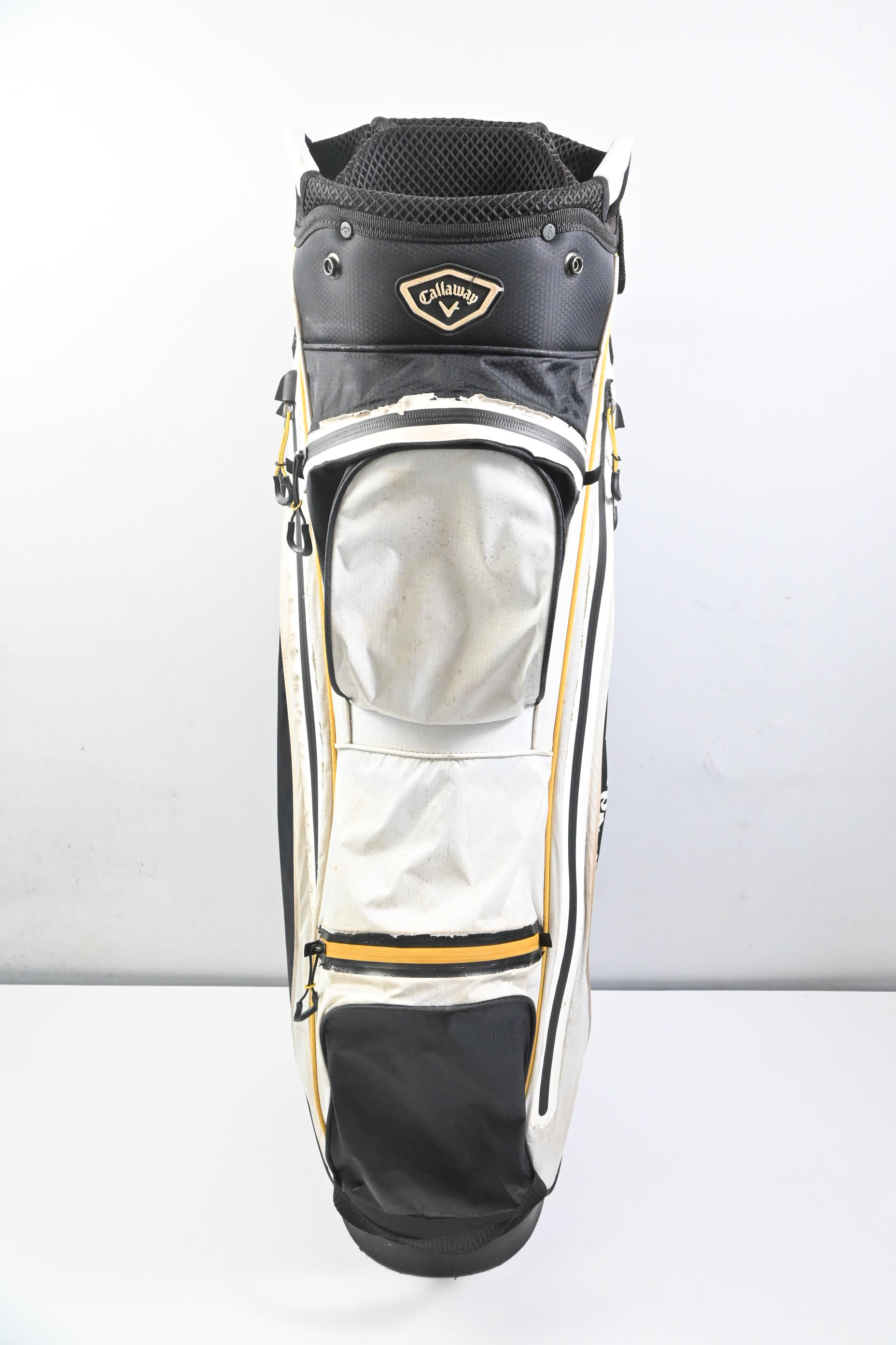 Callaway Chev 14 Dry Cart Bag / 14-Way Divider / Black, White & Gold
