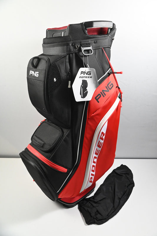 Ping Pioneer Cart Bag / 15-Way Divider / Black, White & Red