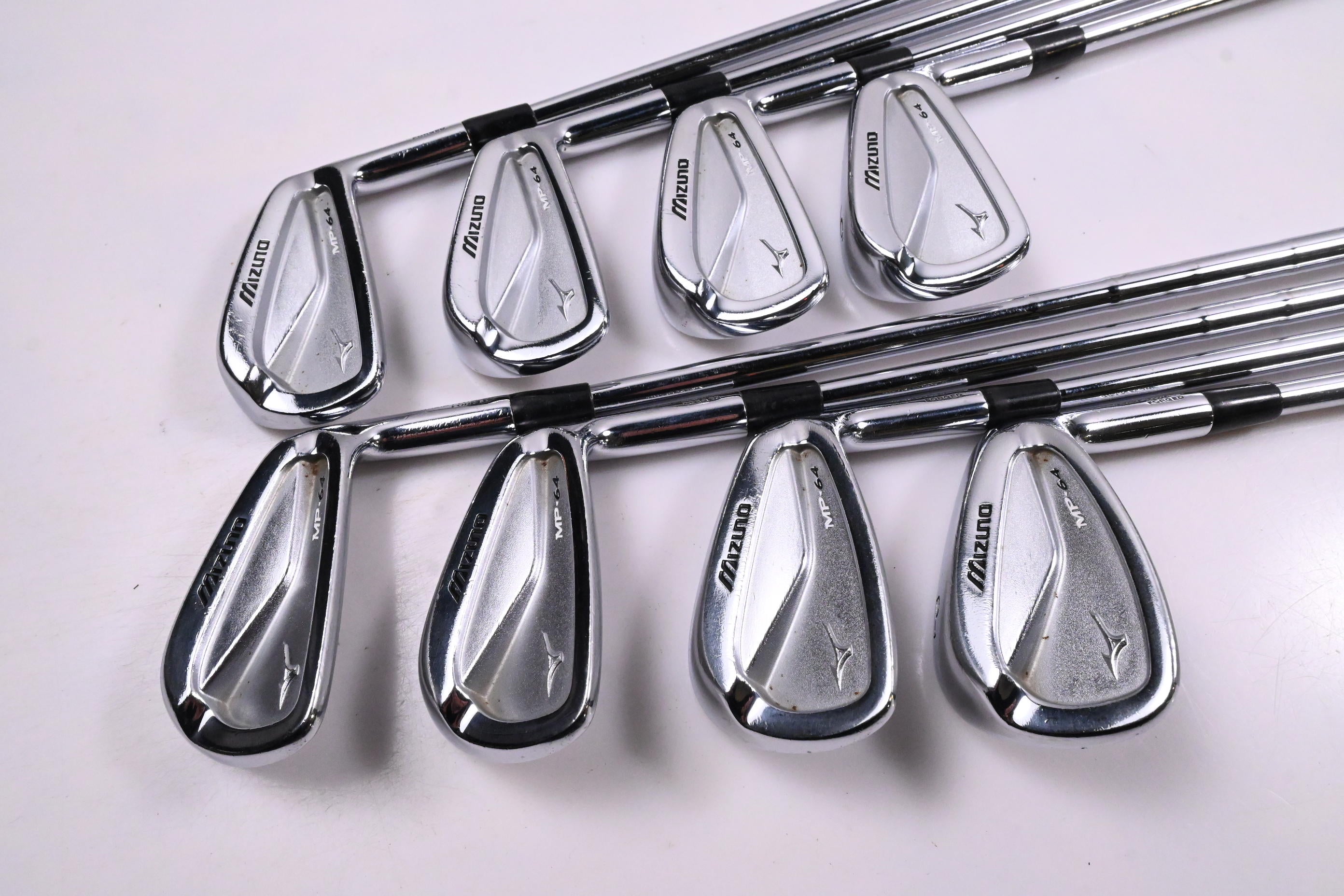 Mizuno MP-64 Irons / 3-PW / Stiff Flex KBS Tour Shafts