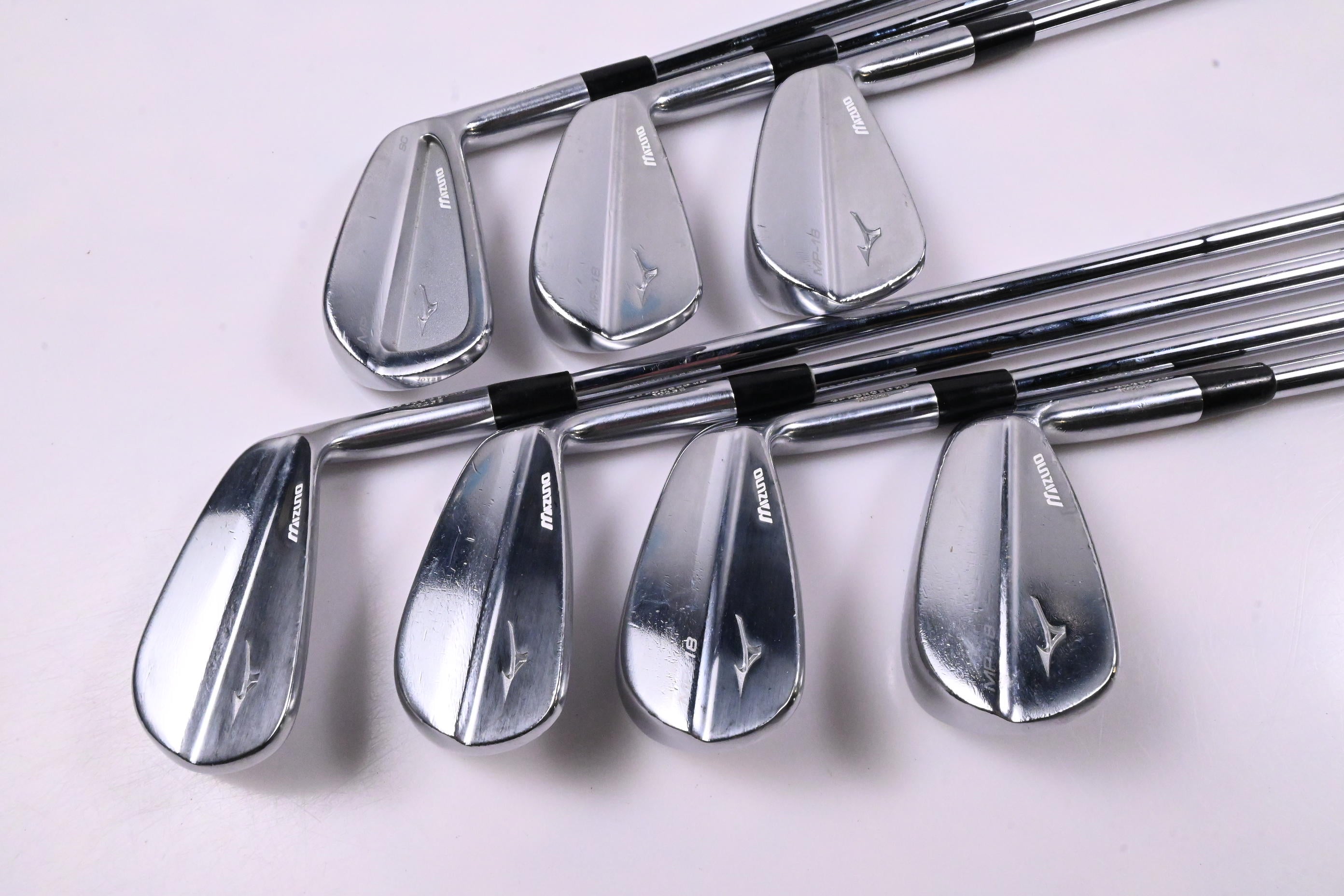 Mizuno MP-18 SC/MB Combo Irons / 4-PW / Stiff Flex AMT Tour White S300 Shafts