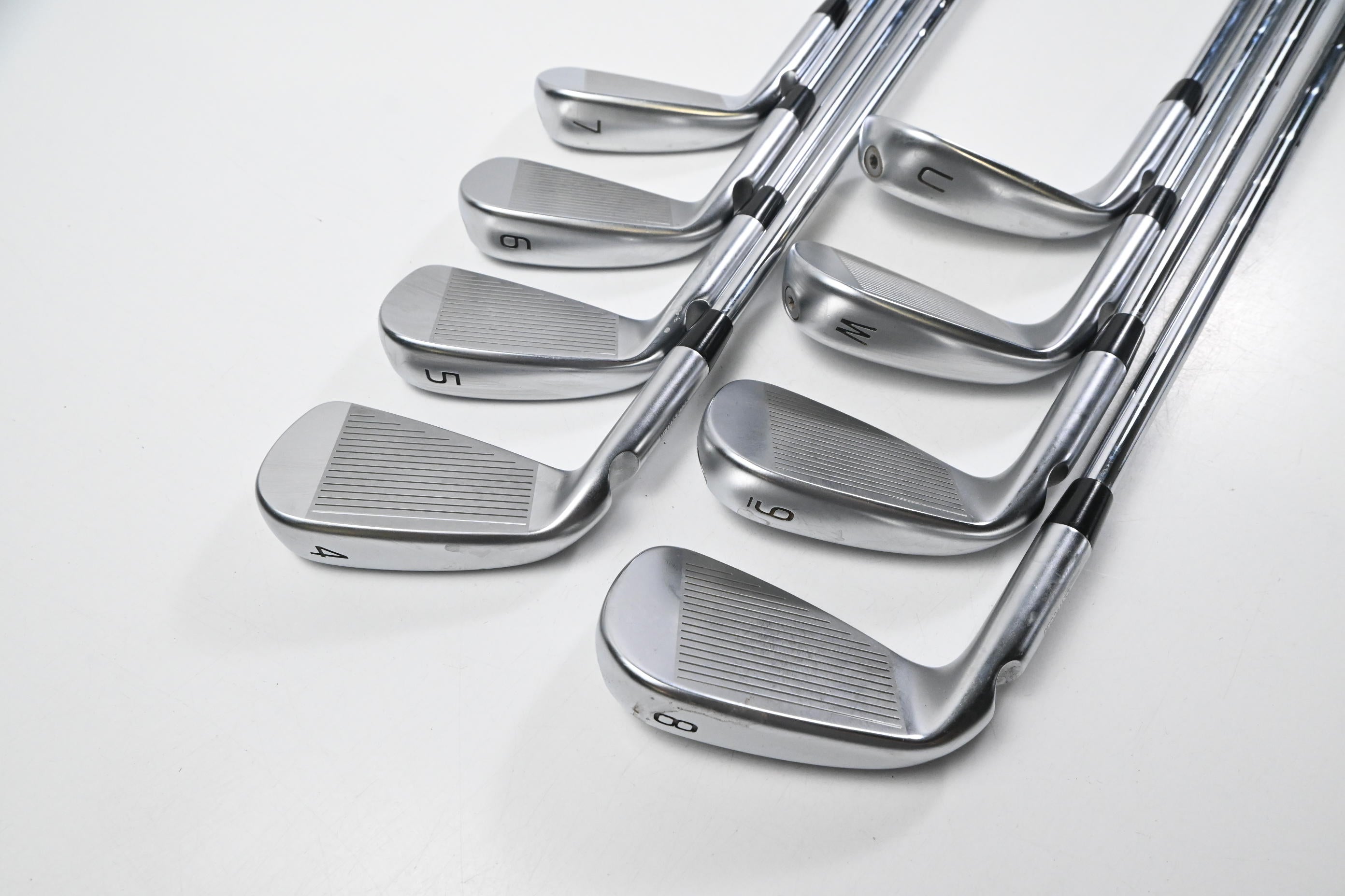 Ping i530 Irons / 4-PW+GW / Green Dot / Stiff Flex KBS Tour 120 Steel Shafts