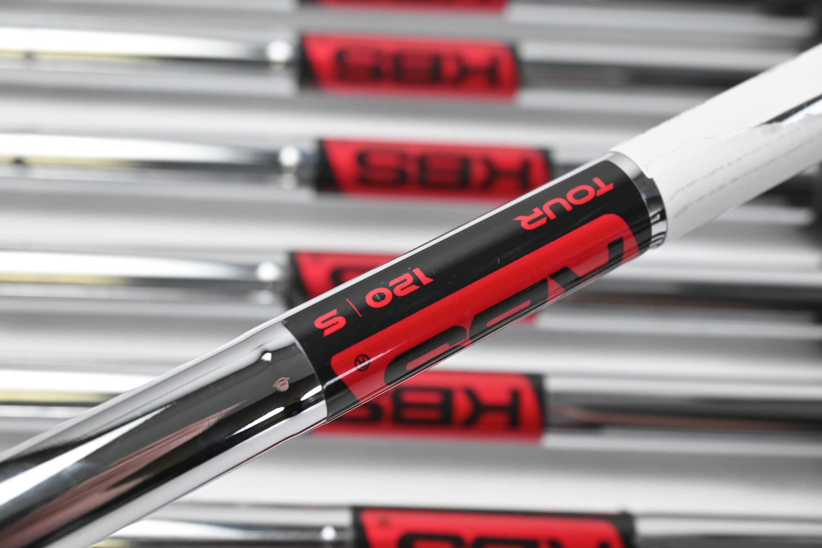 Ping i530 Irons / 4-PW+GW / Green Dot / Stiff Flex KBS Tour 120 Steel Shafts