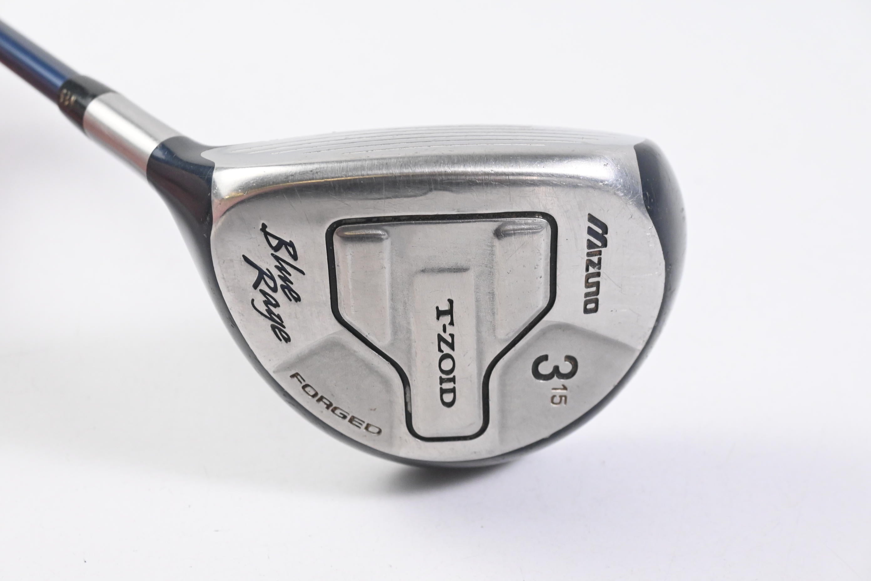 Left Hand Mizuno Blue Rage #3 Wood / 15 Degree / Stiff Flex Exsar Platinum Shaft