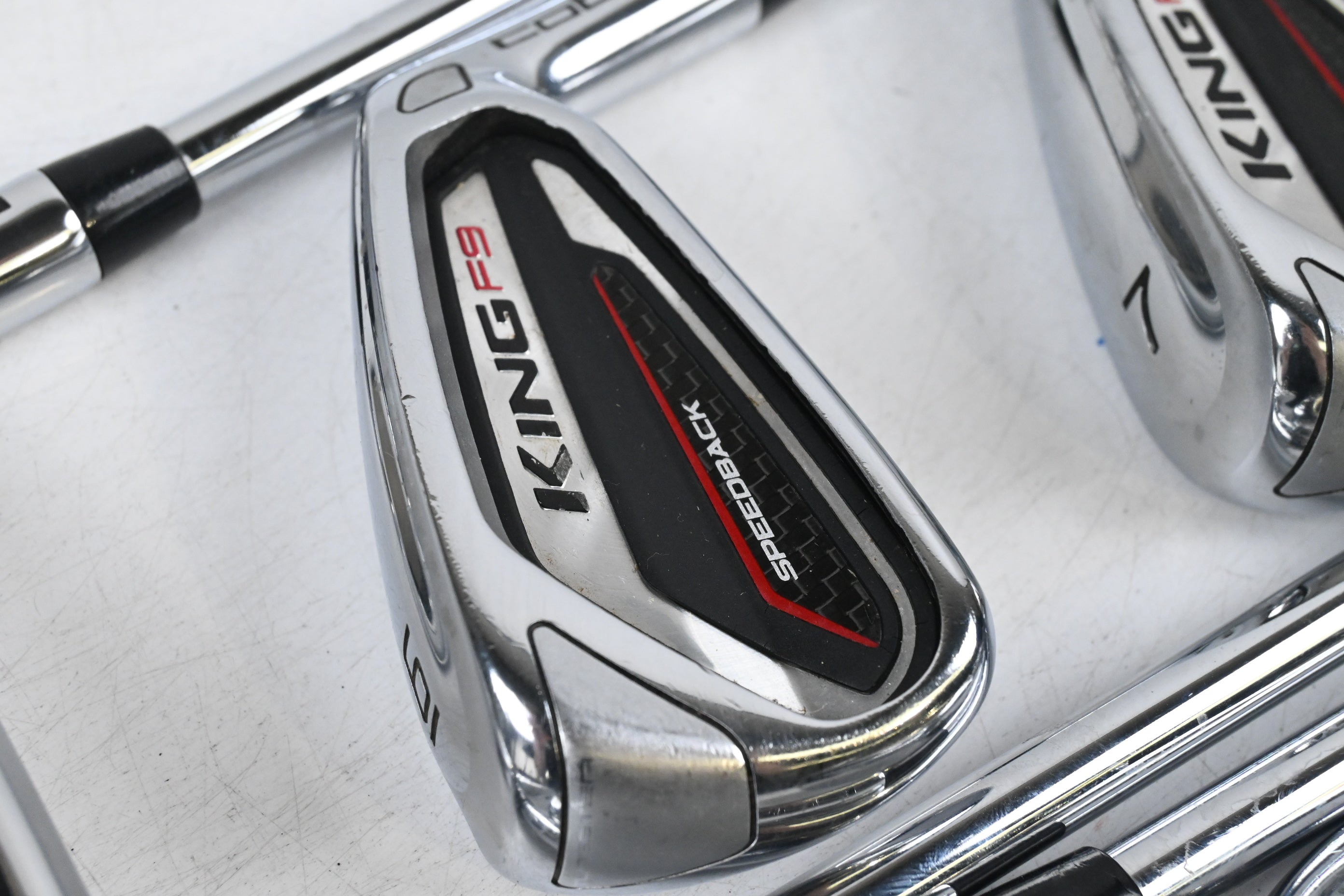 Cobra King F9 Irons / 5-PW+GW / Regular Flex KBS Tour 90 Shafts