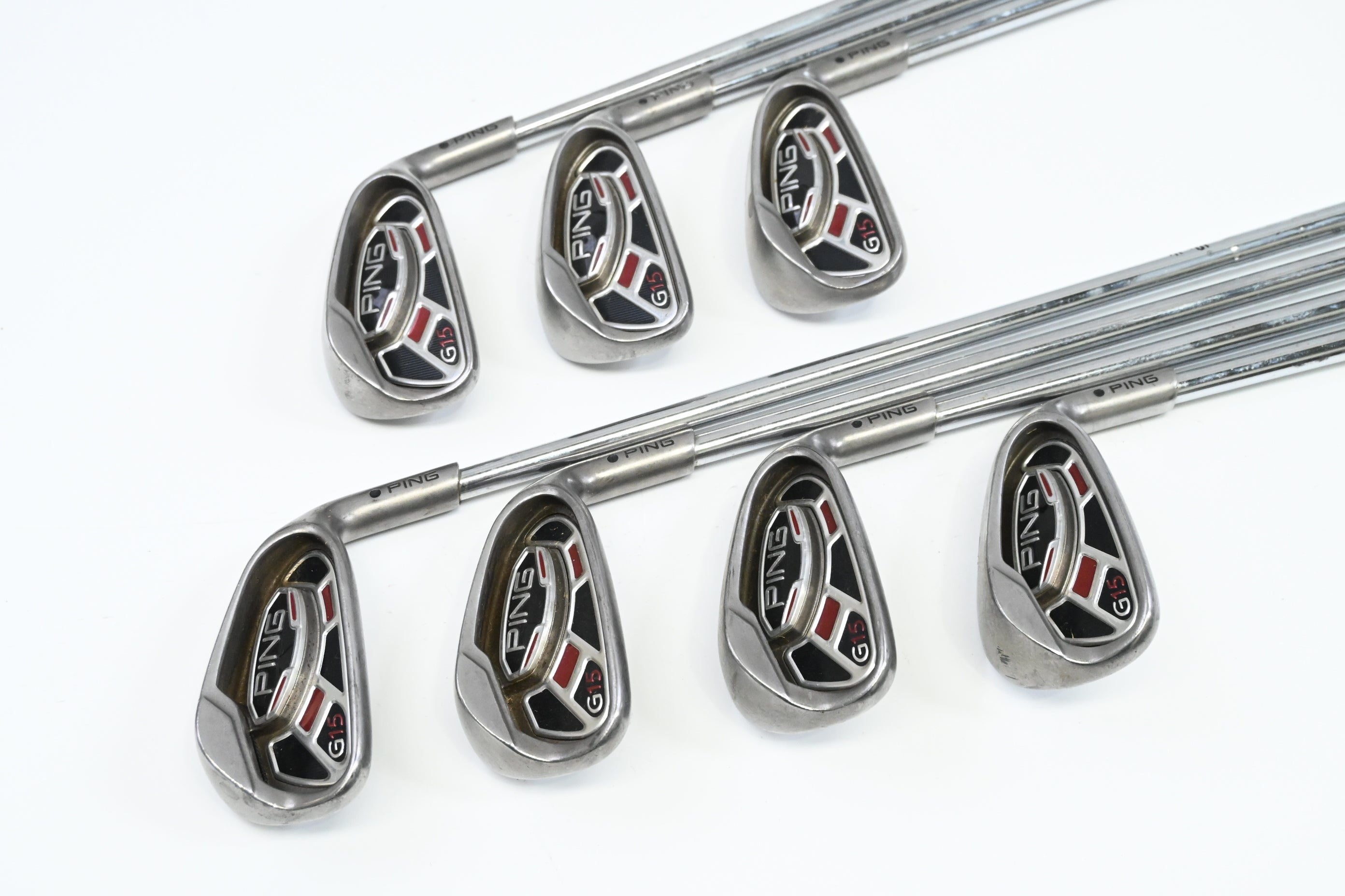 Ping G15 Irons / 4-PW / Black Dot / Regular Flex Ping AWT Shafts
