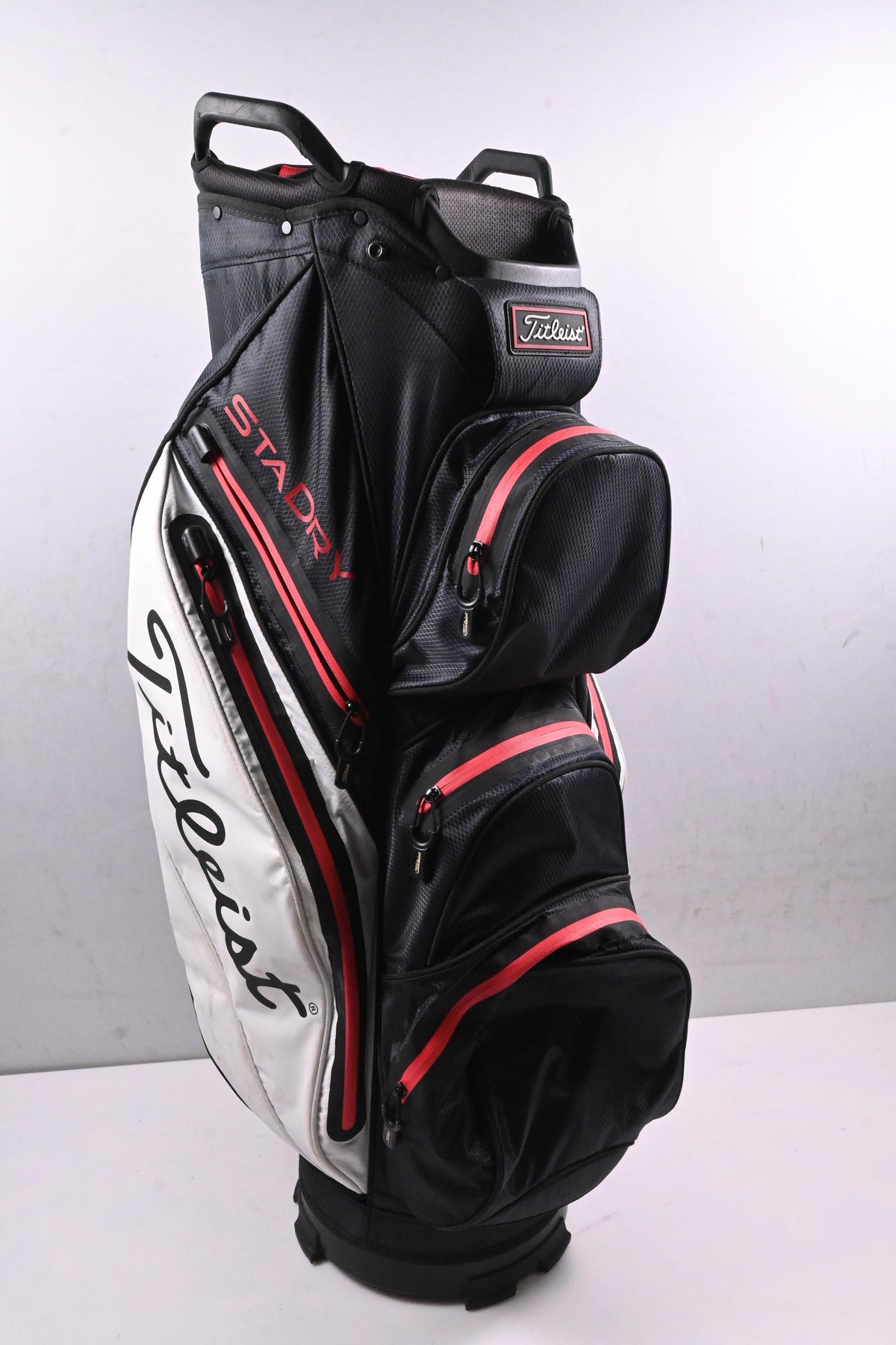 Titleist StaDry Cart Bag / 14-Way Divider / Black, White, Red