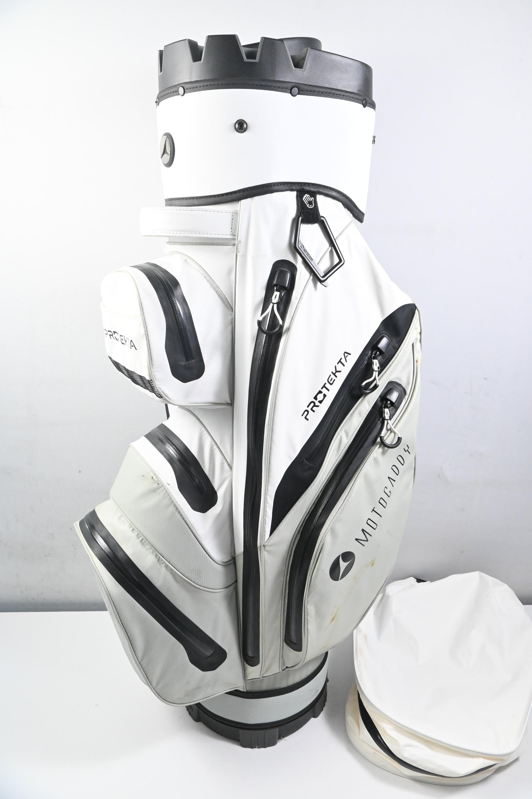 Motocaddy Protekta Cart Bag / 15-Way Divider / White, Grey