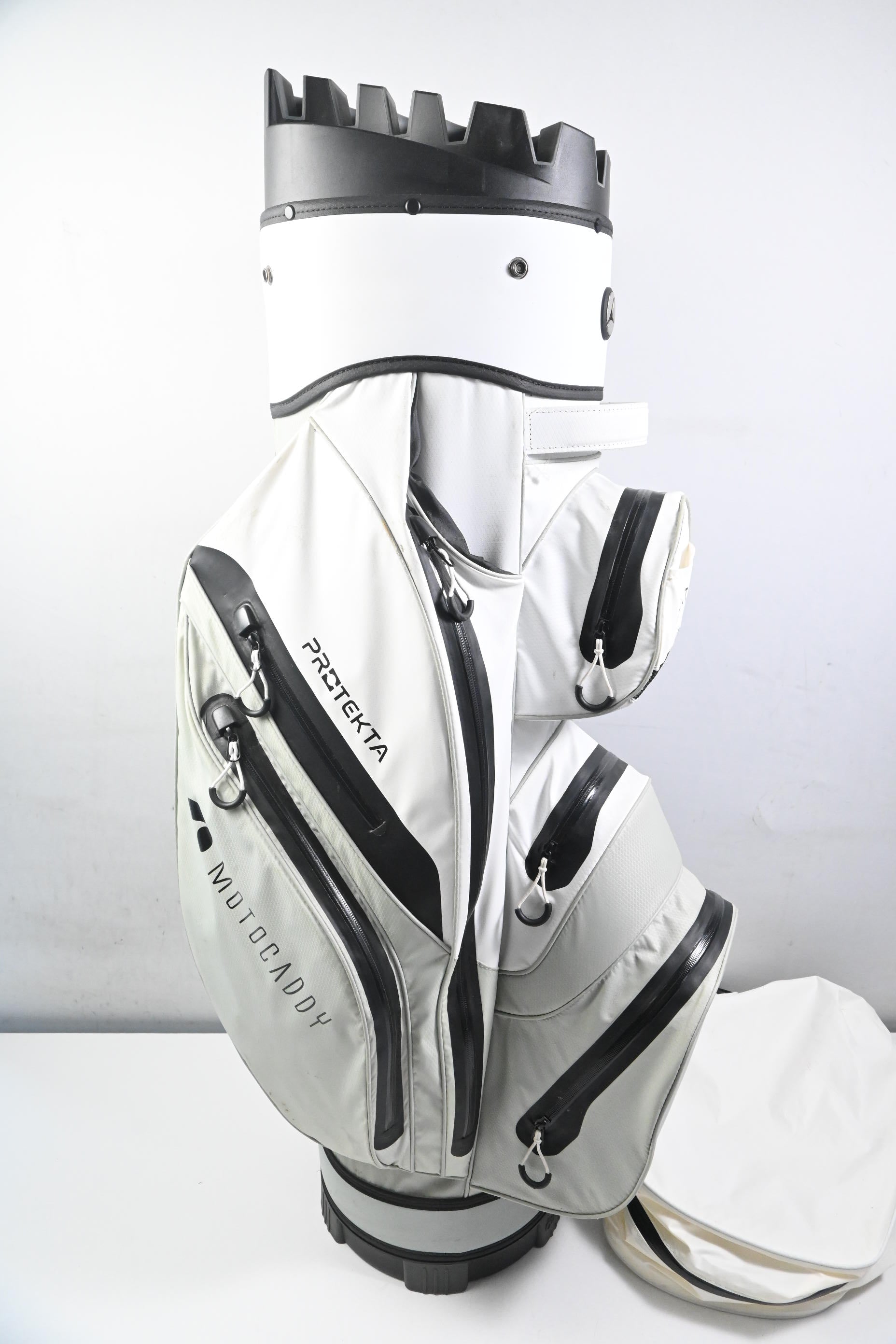 Motocaddy Protekta Cart Bag / 15-Way Divider / White, Grey