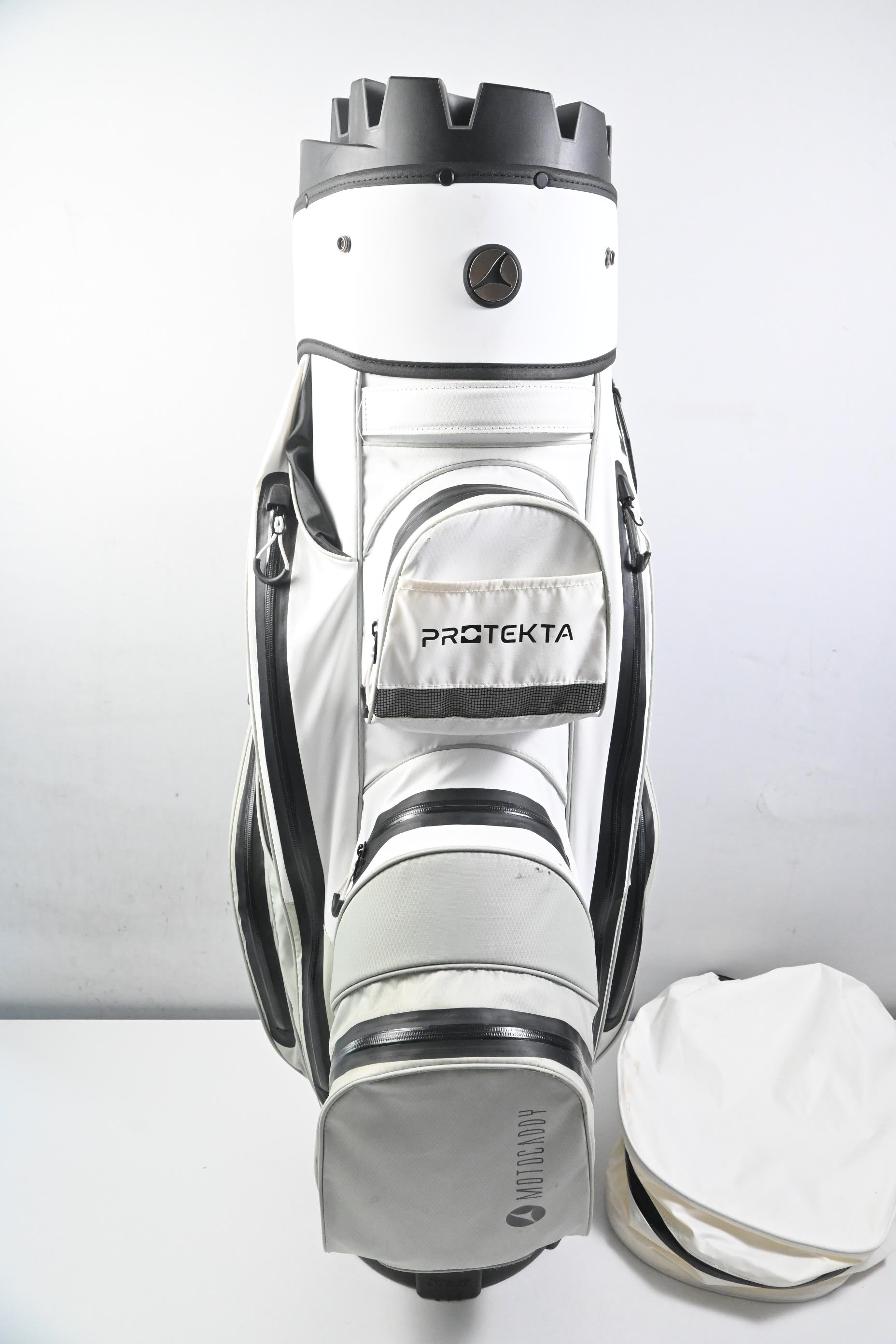 Motocaddy Protekta Cart Bag / 15-Way Divider / White, Grey