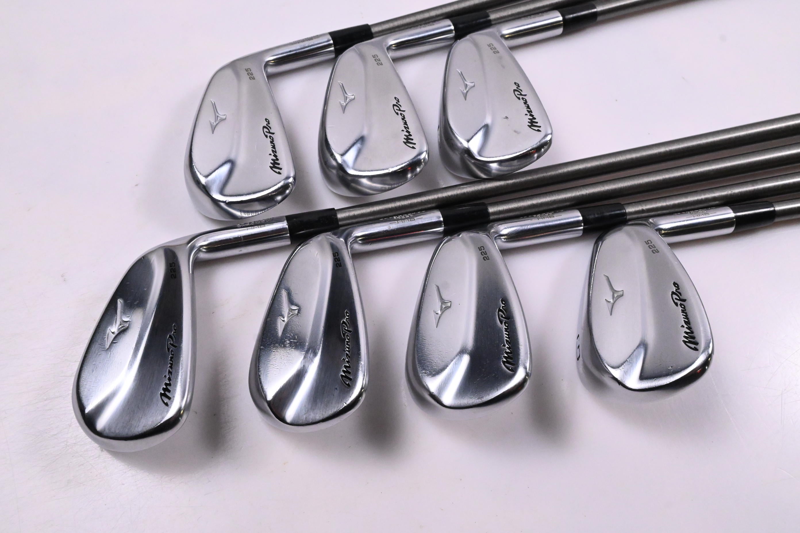 Mizuno Pro 225 Irons / 5-PW+GW / Regular Flex Aerotech Steel Fiber 95 Shafts