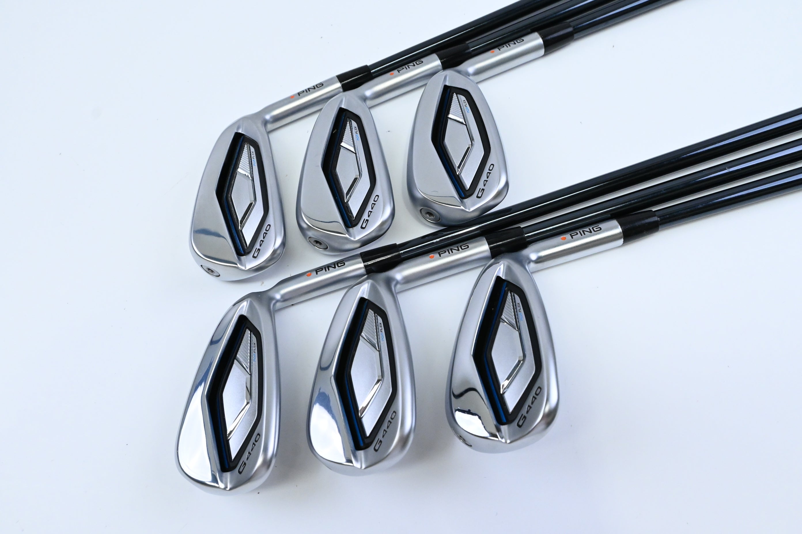 Ping G440 Irons / 6-PW+UW / Orange Dot / Senior Flex UST Recoil Dart 65 Shaft