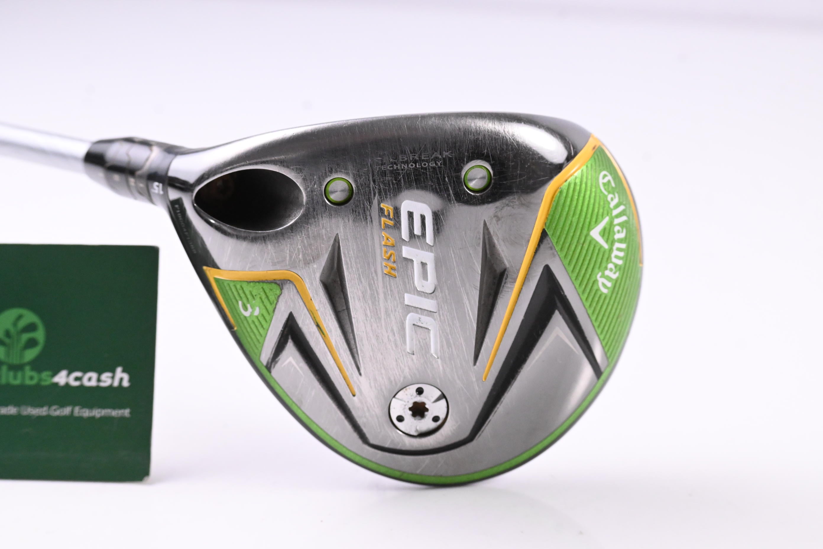 Left Hand Callaway Epic Flash #3 Wood / 15 Degree / Regular Flex Evenflow 65