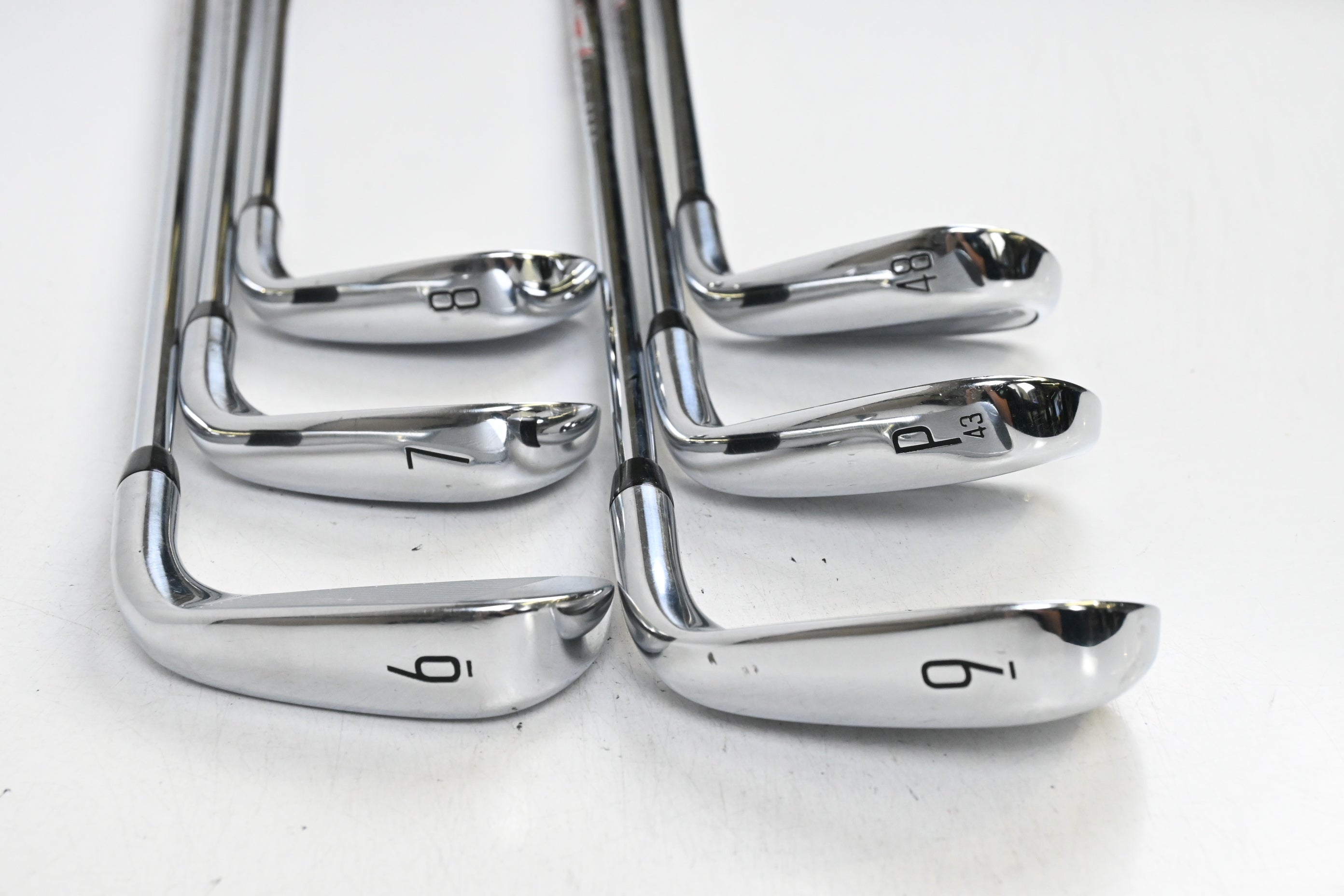 Left Hand Titleist T350 2023 Irons / 6-PW+GW / Regular Flex AMT Red R300 Shafts