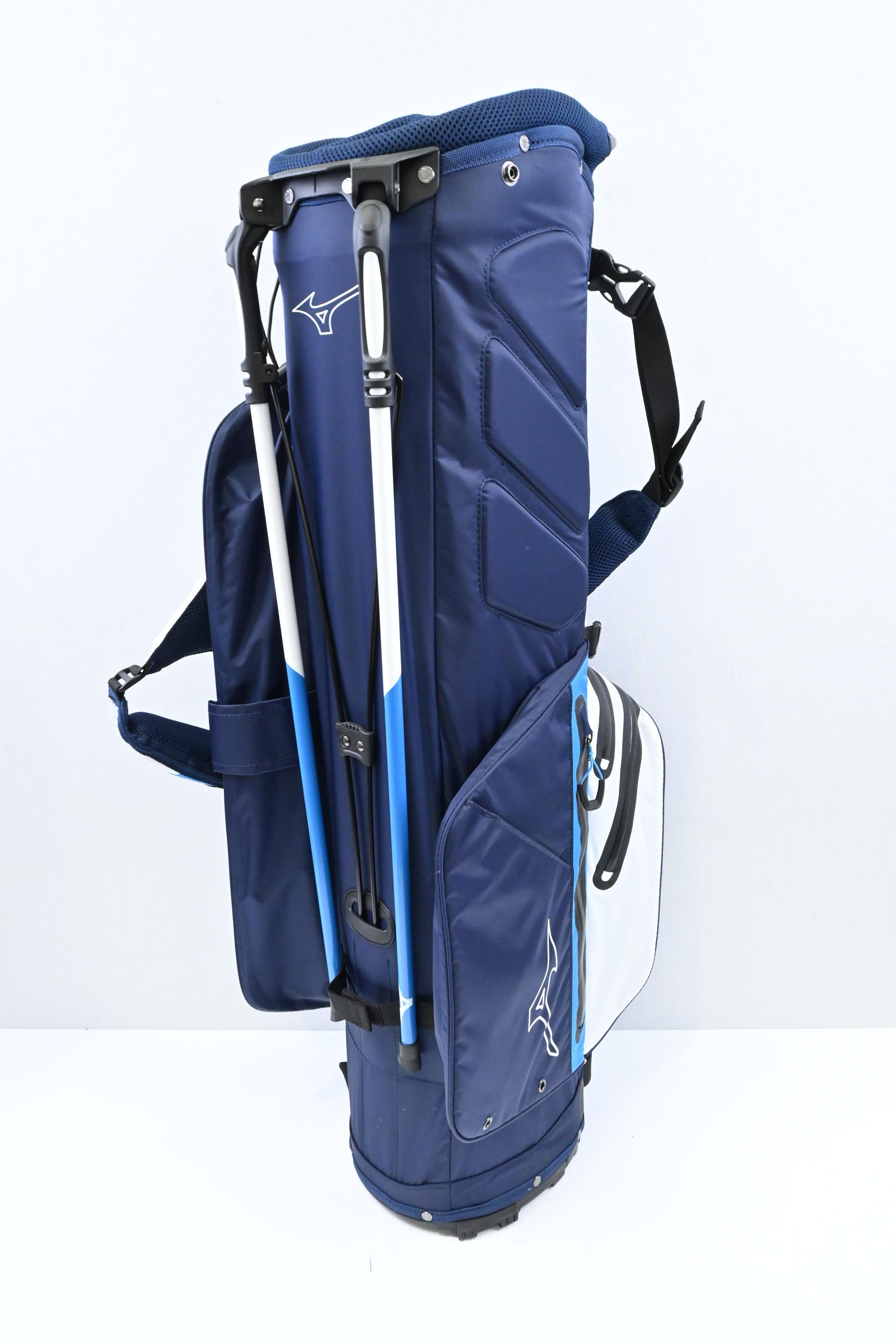 Mizuno BR-DRI Stand Bag / 4-Way / Navy, White, Blue