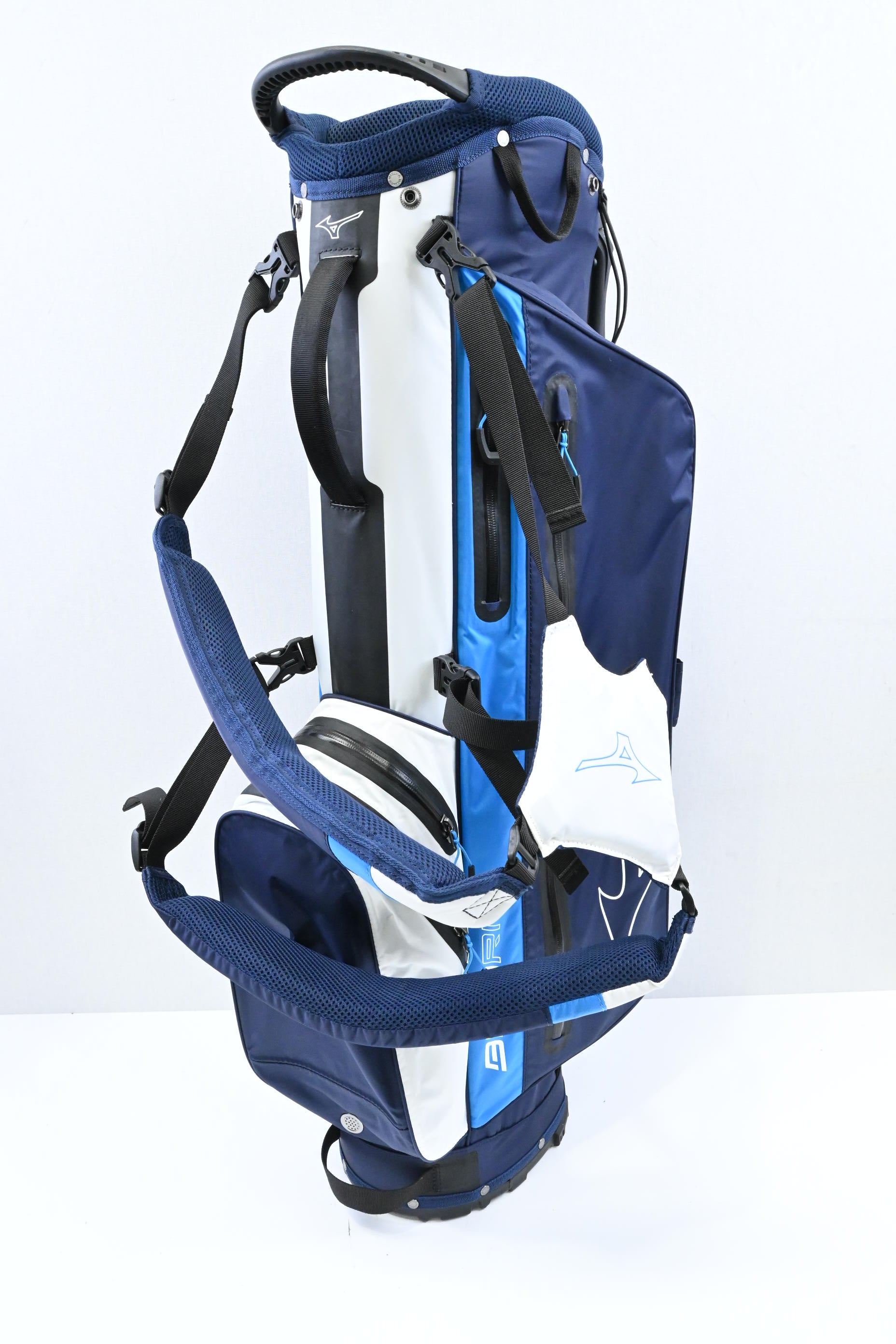 Mizuno BR-DRI Stand Bag / 4-Way / Navy, White, Blue