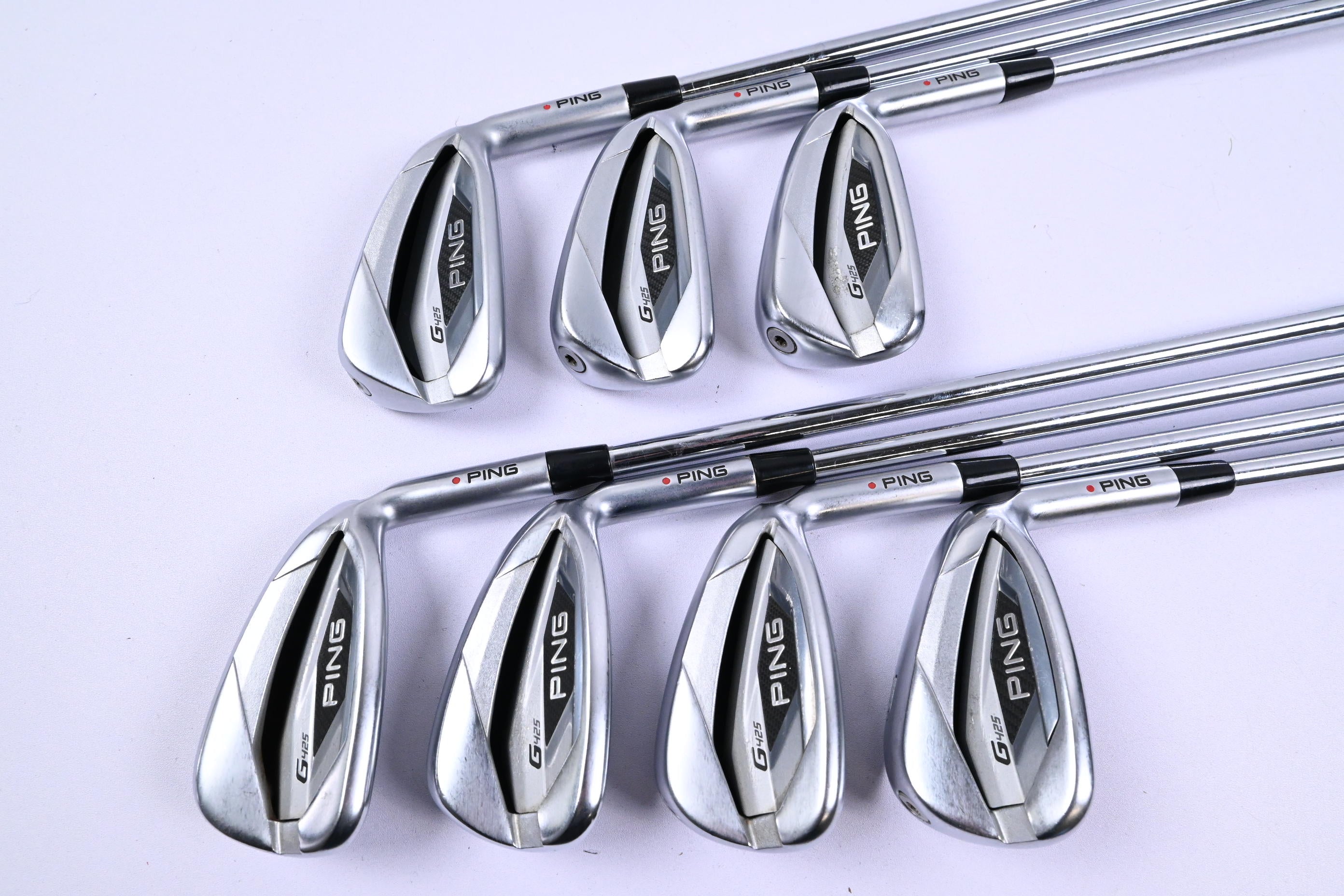 Ping G425 Irons / 5-PW+GW / Red Dot / Regular Flex Ping AWT 2.0 Shafts