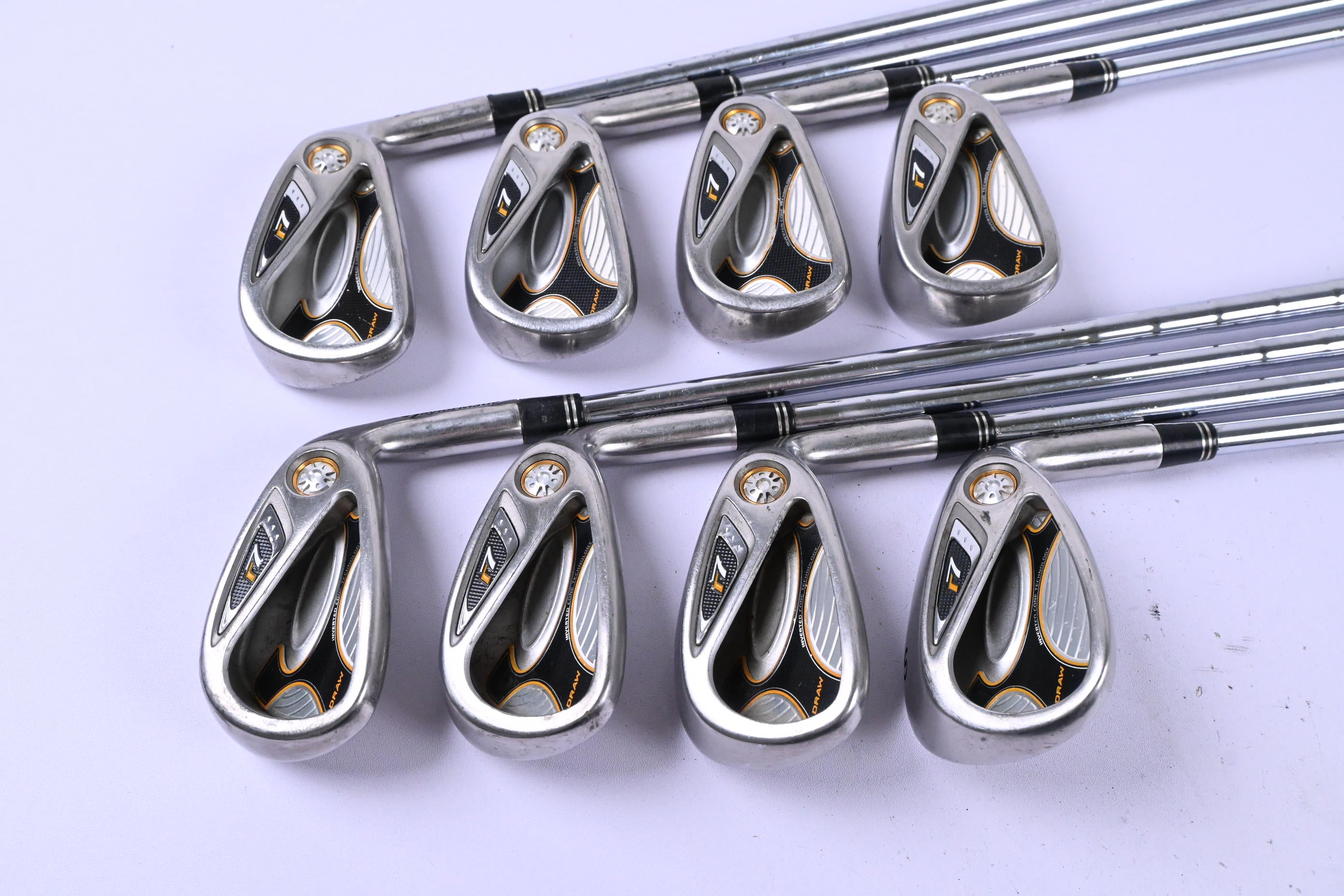 Taylormade R7 Draw Irons / 4-PW+SW / Stiff Flex T-Step Ultralite Shafts