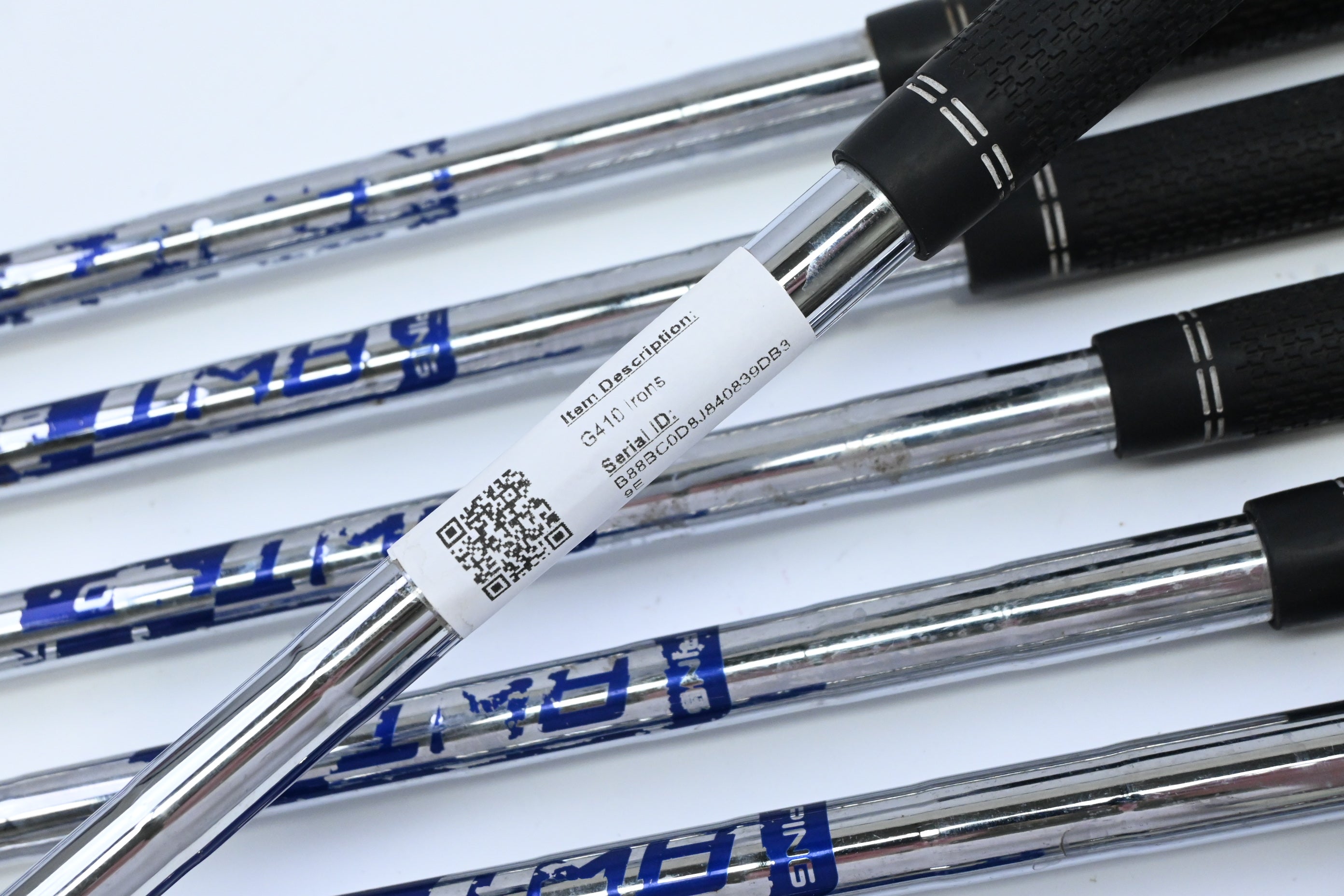 Ping G410 Irons / 5-PW+SW / Green Dot / Regular Flex Ping AWT 2.0 Shafts
