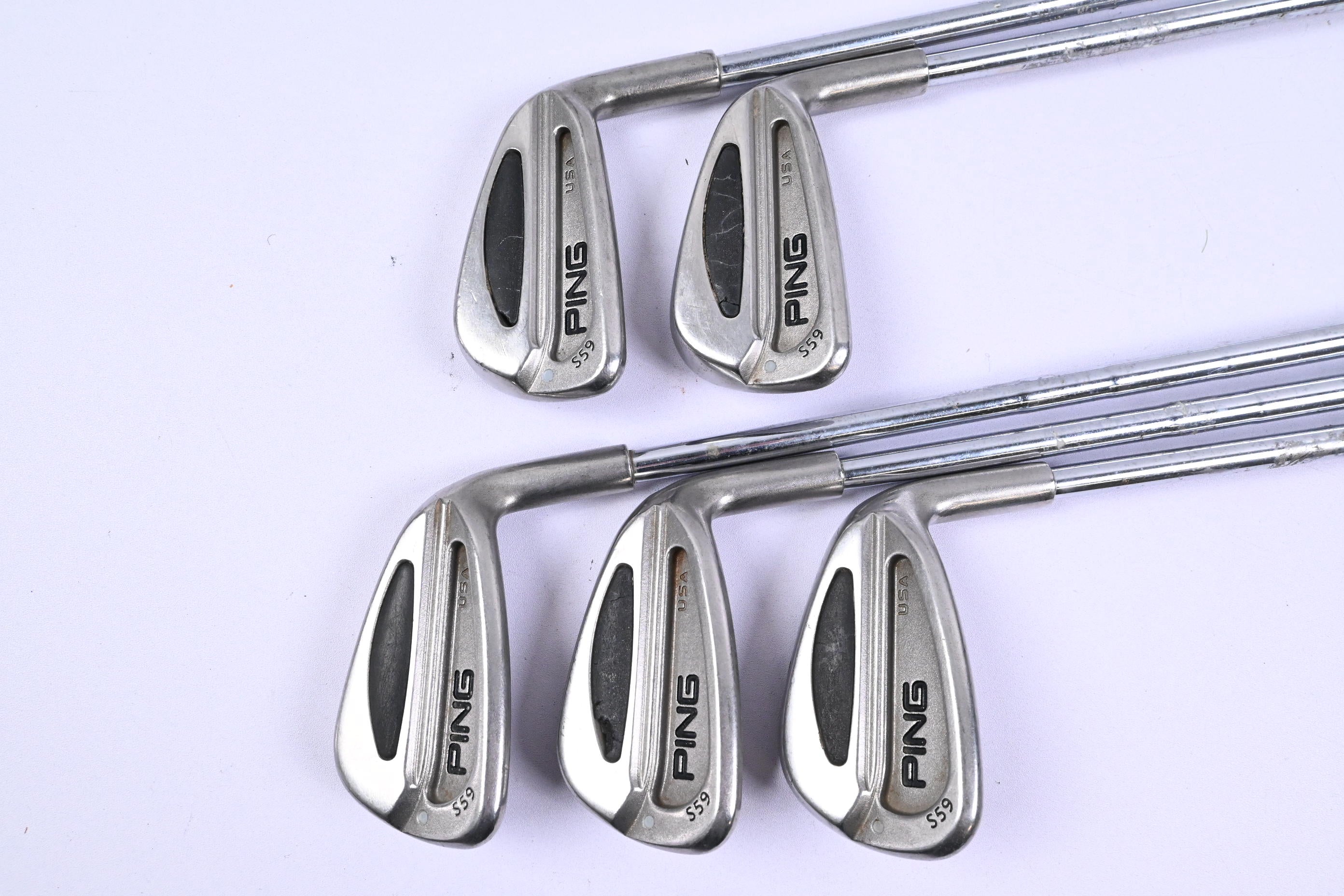 Ping S59 Irons / 6-PW / Silver Dot / Stiff Flex Steel Shafts
