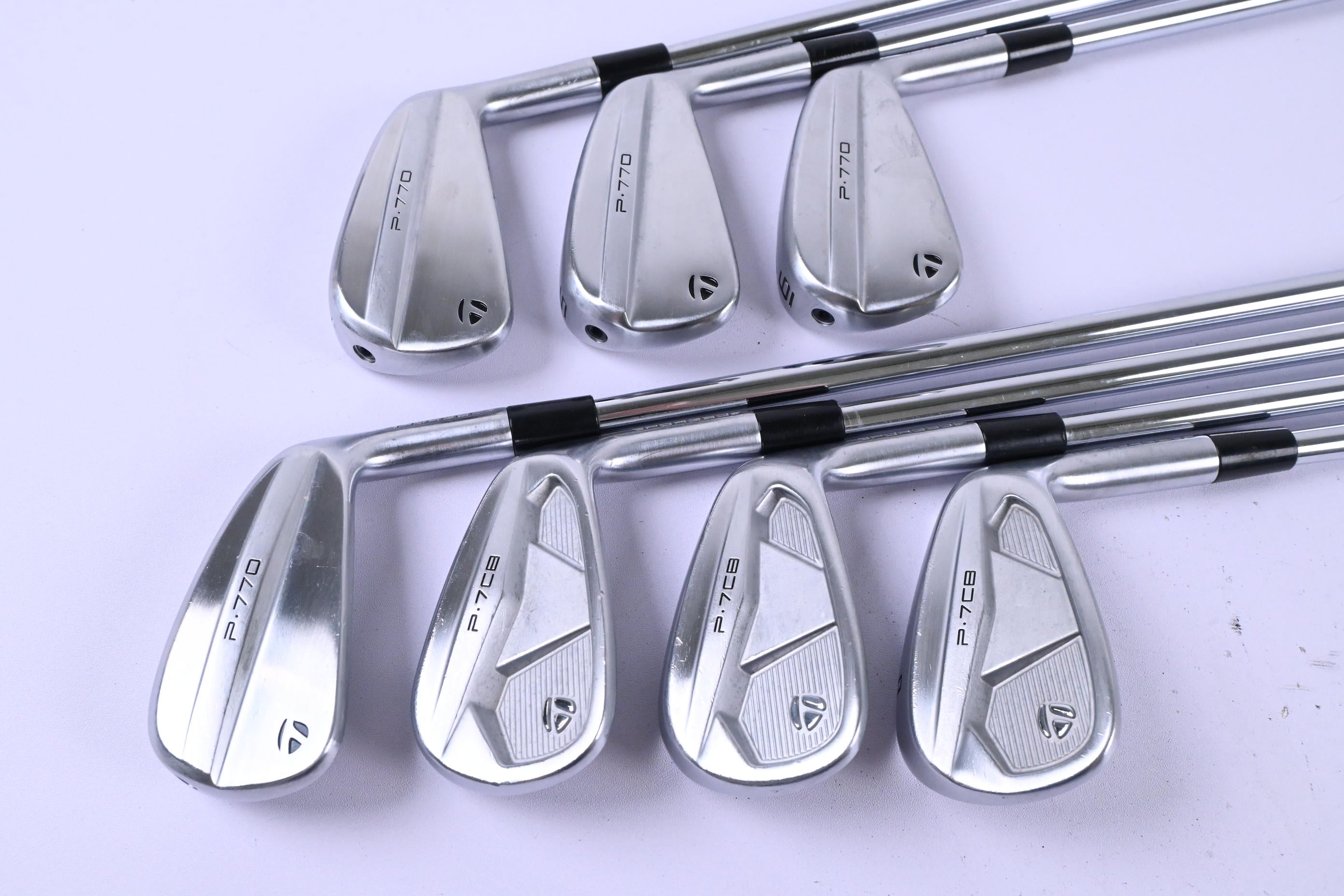 Taylormade P770/P7CB Combo Irons / 4-PW / Stiff Flex Project X LZ 120 Shafts
