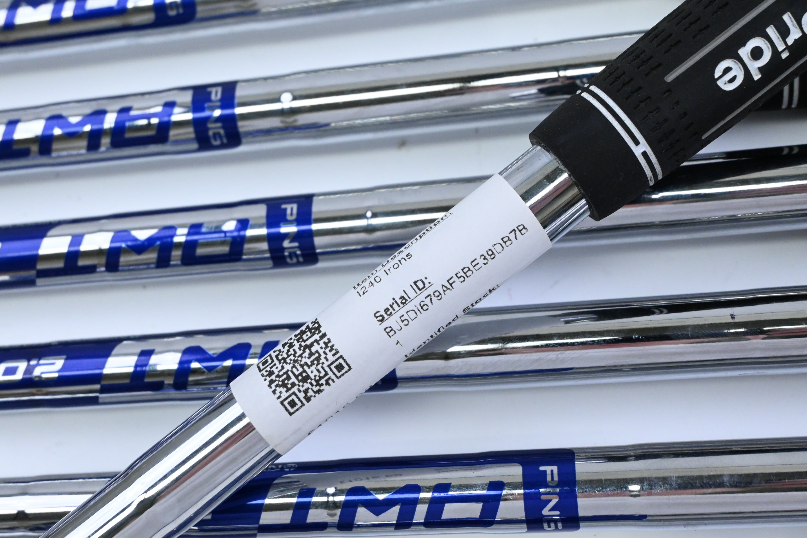 Ping I240 Irons / 4-PW / Blue Dot / Stiff Flex Ping AWT 2.0 Shafts